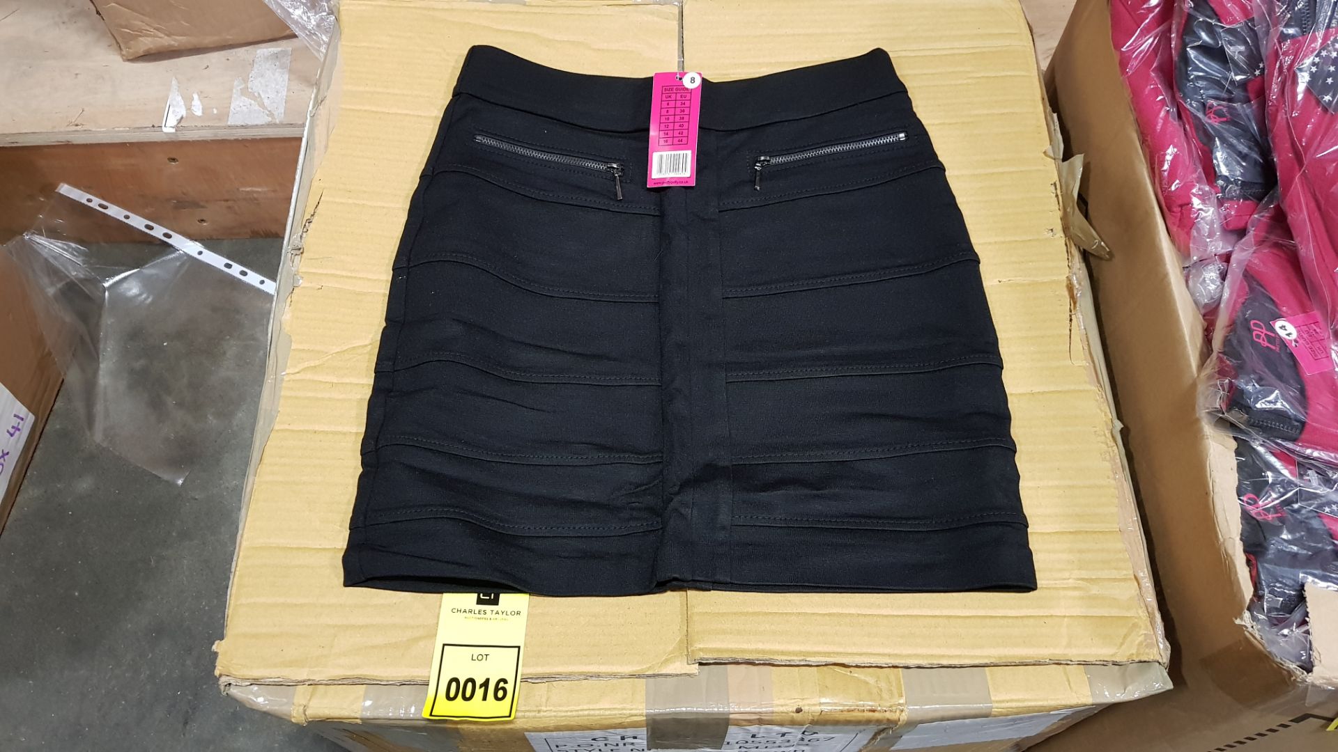 50 X BRAND NEW PRETTY POLLY BLACK BODYCON SKIRTS IN VARIOUS STYLES AND SIZES IE UK SIZE 8 AND 14