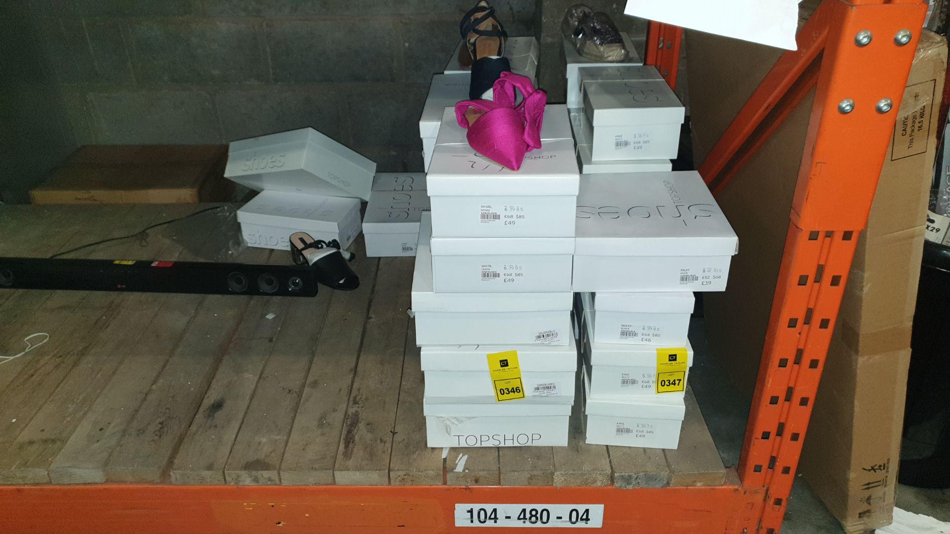 15 X BRAND NEW TOPSHOP SHOES IN VARIOUS STYLES AND SIZES IE KHLOE PINK SHOES, DENIM WHIRL HEELS