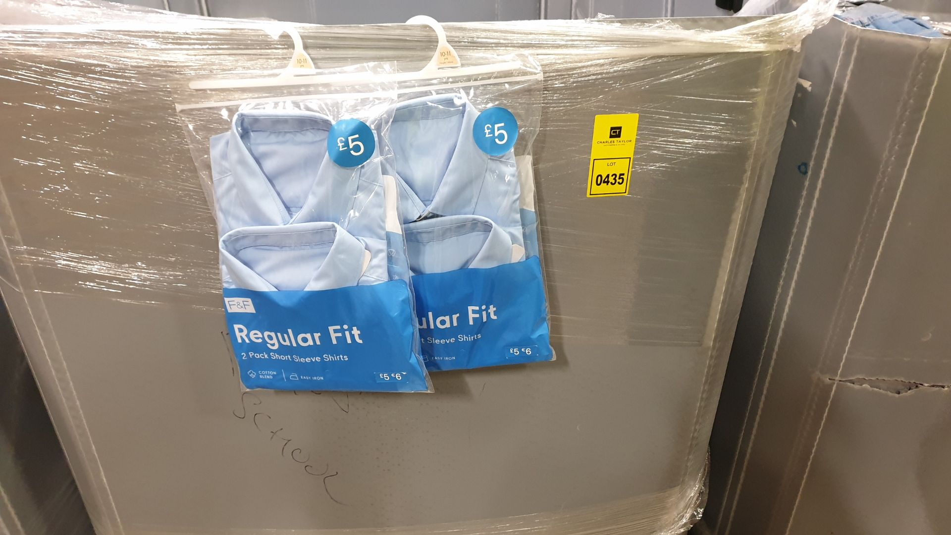 FULL PALLET OF REGULAR FIT 2 PACK SHORT SLEEVED SHIRTS AGE 10-11 YEARS
