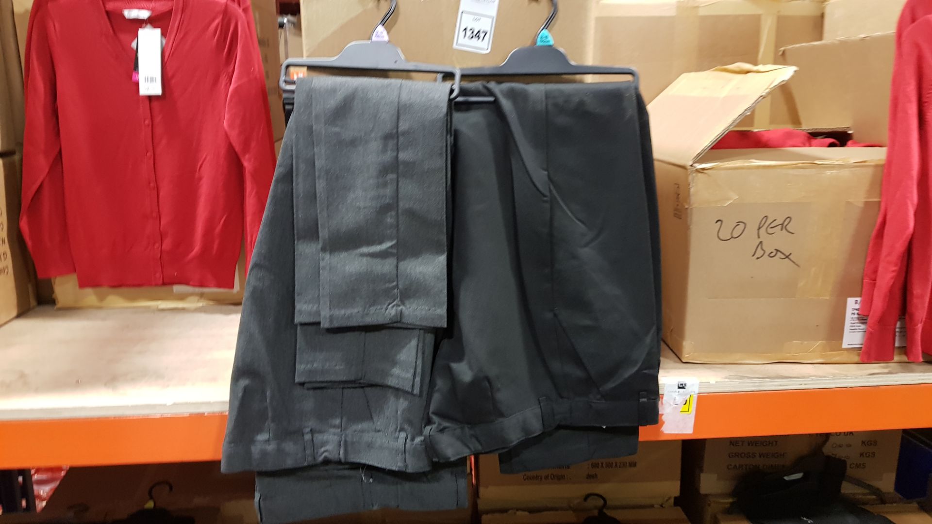 £400 MIN RETAIL VALUE OF CHILDRENS PANTS AND SHORTS IN VARIOUS STYLES AND SIZES IN 5 BOXES