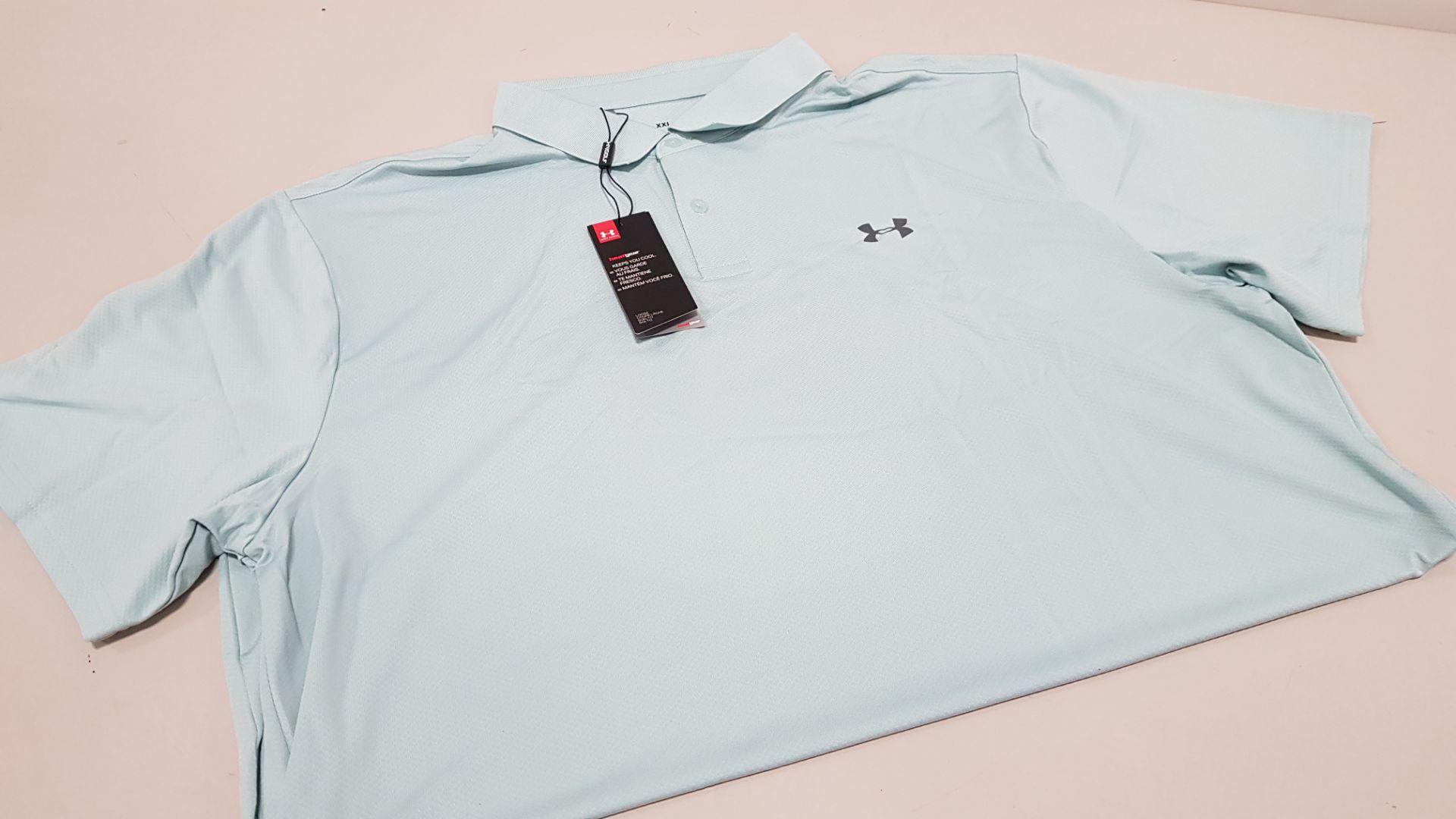 15 X BRAND NEW UNDER ARMOUR BAGGED PERFORM POLO IN ENAMEL BLUE (VARIOUS SIZES M - 2XL) - PICK