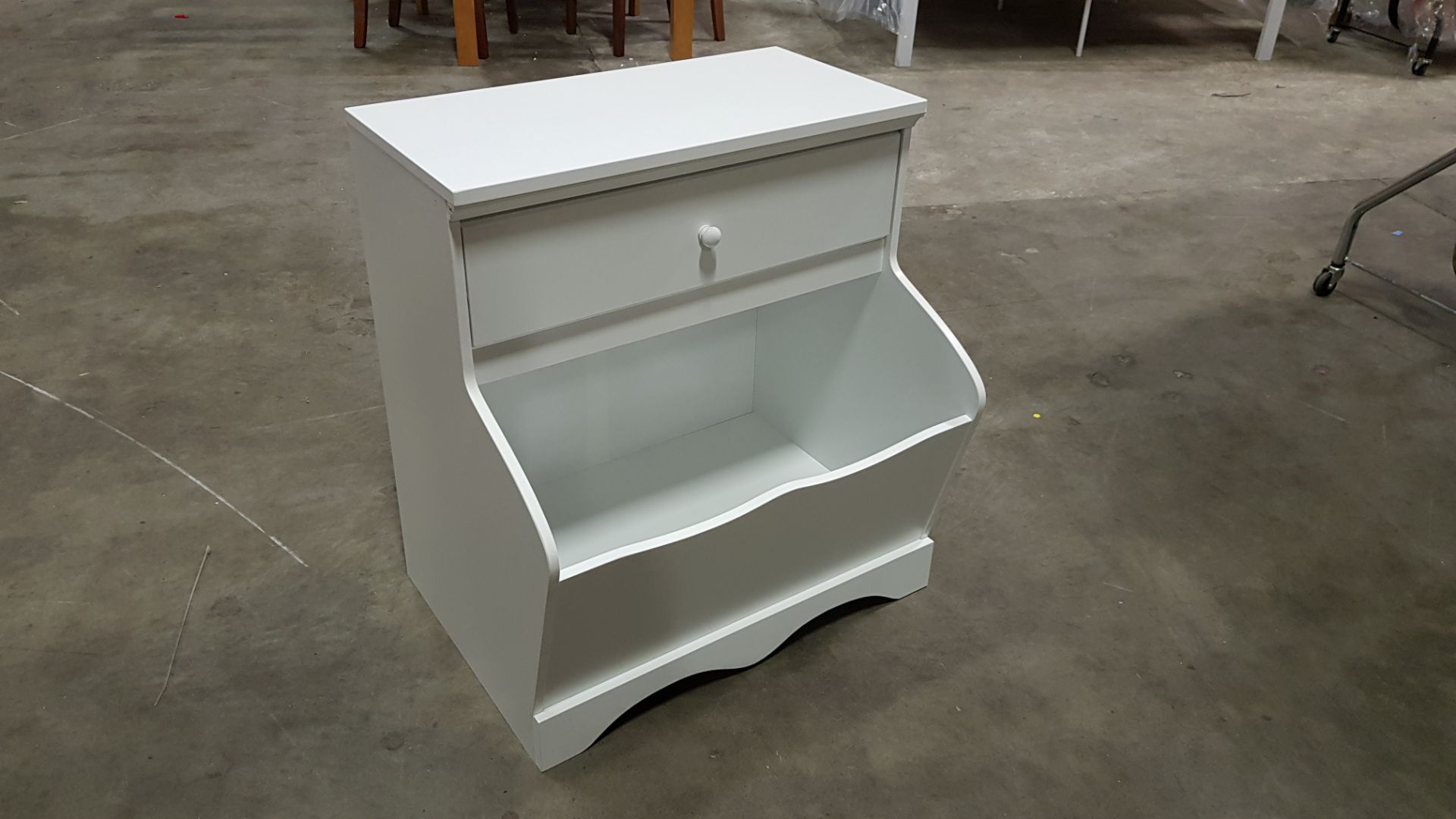 5 X 1 DRAW STORAGE BOX IN WHITE 66CM X 60CM X 46CM