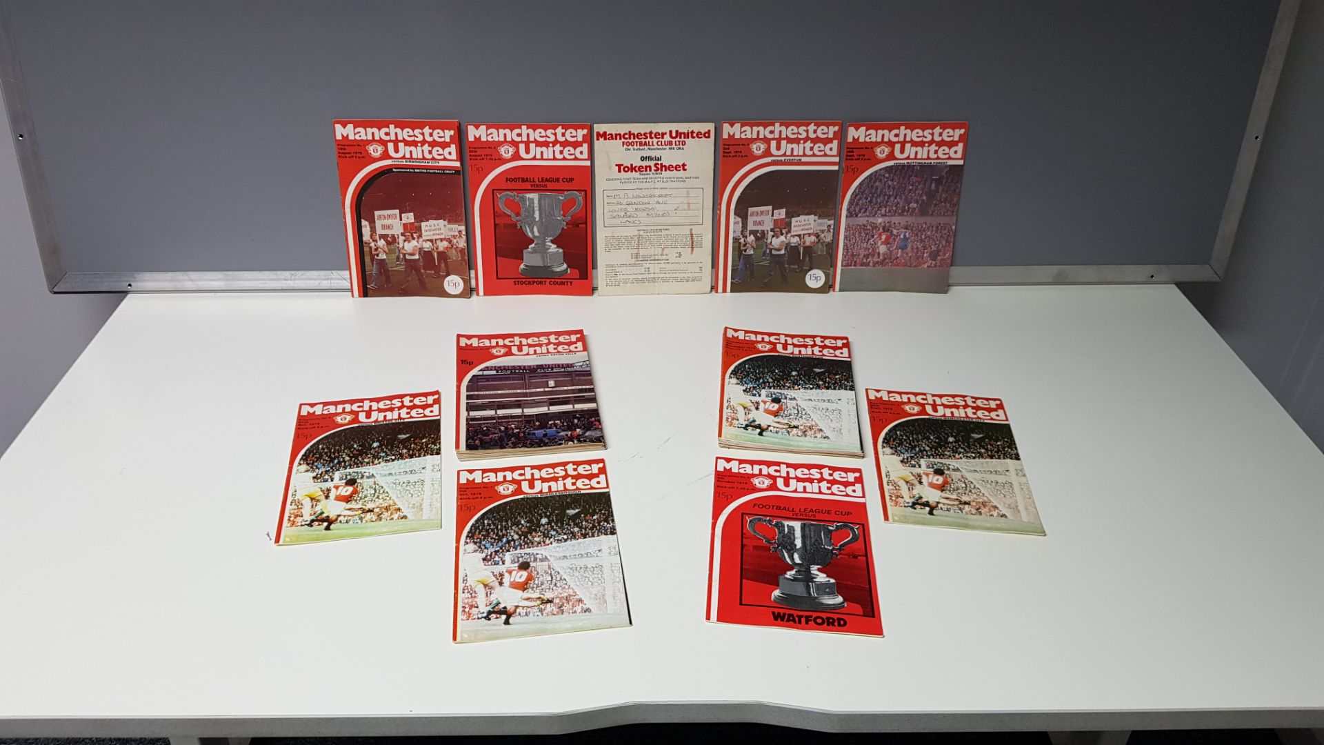 COMPLETE COLLECTION OF MANCHESTER UNITED HOME GAME PROGRAMMES FROM THE 1978/1979 SEASON. RANGING