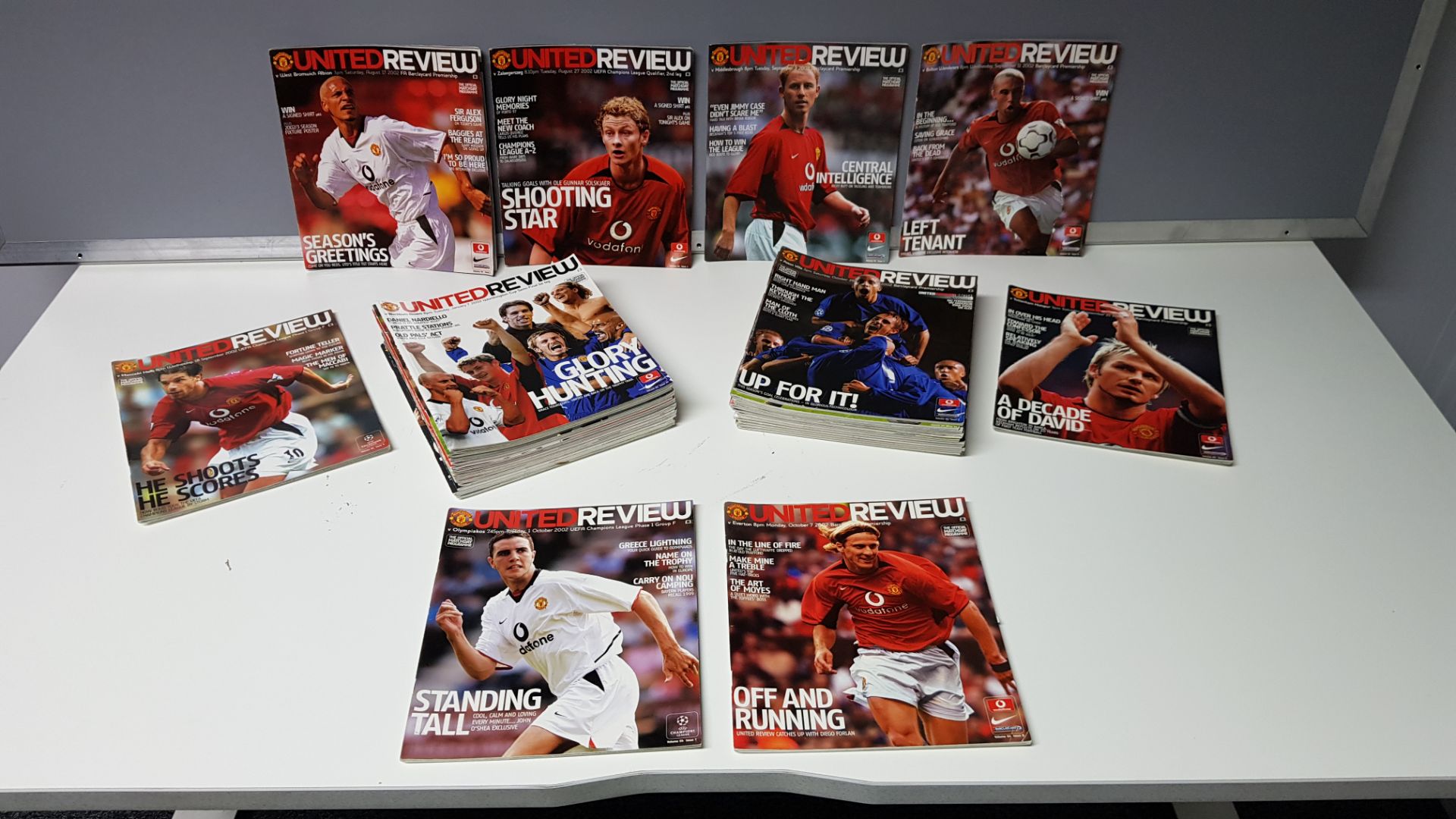 COMPLETE COLLECTION OF MANCHESTER UNITED HOME GAME PROGRAMMES FROM THE 2002/03 SEASON. FROM ISSUE