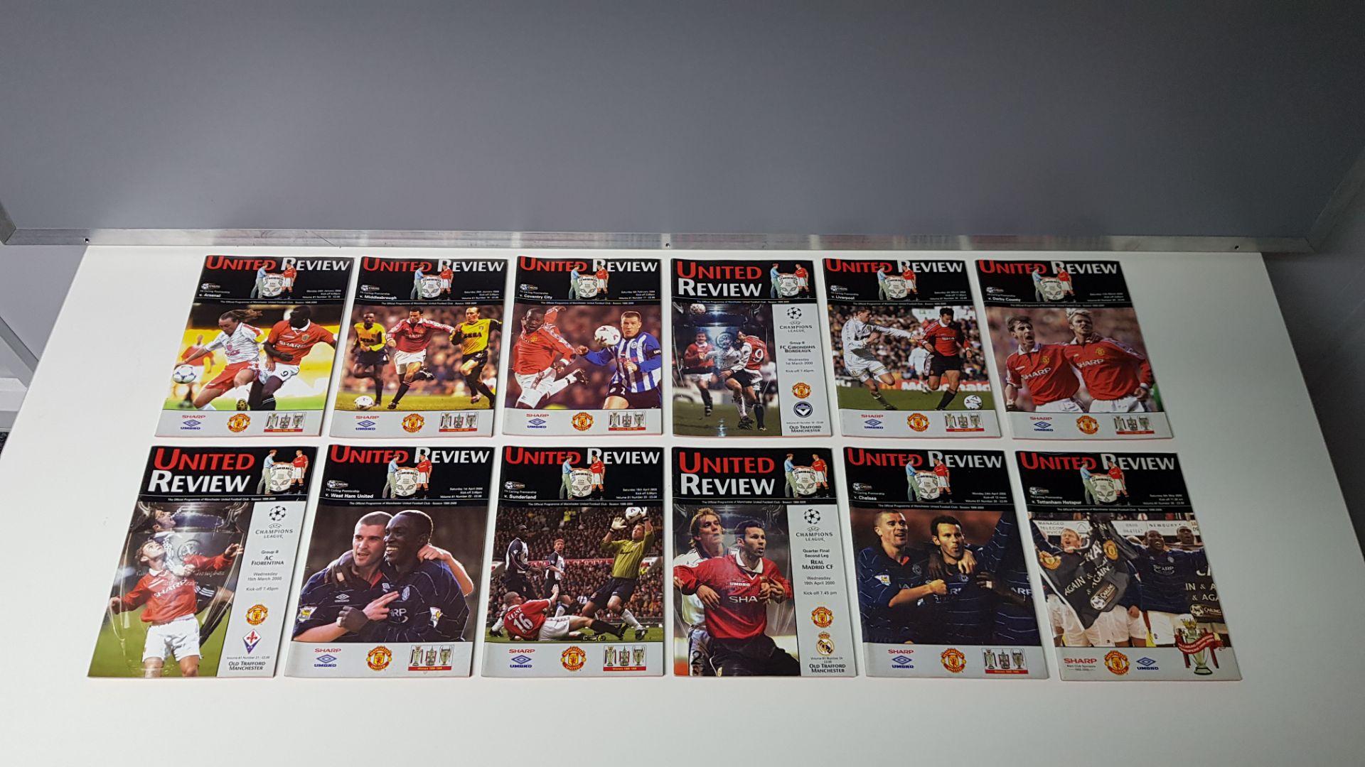 COMPLETE COLLECTION OF MANCHESTER UNITED HOME GAME PROGRAMMES FROM THE 1999/2000 SEASON. FROM - Image 3 of 3