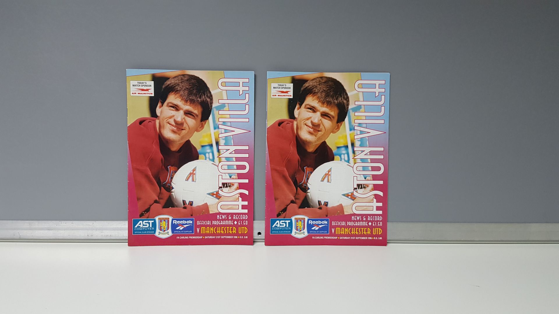 2 X IDENTICAL MANCHESTER UNITED AWAY PROGRAMMES FROM THE 1996 SEASON TO INCLUDE - MANCHESTER