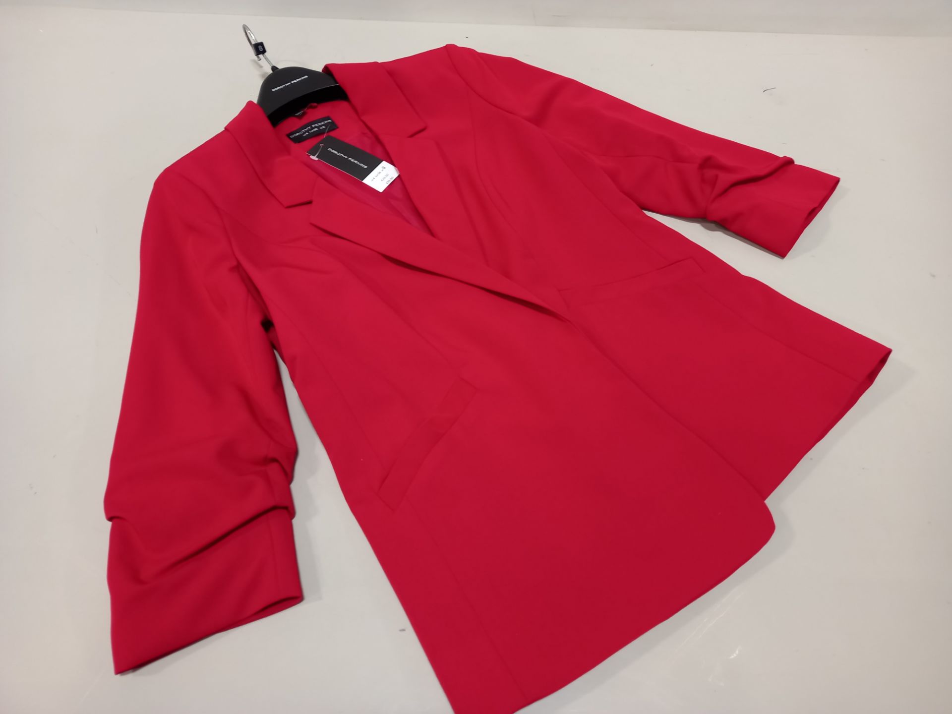 20 X DOROTHY PERKINS WOMEN'S RED JACKETS 3/4 LENGTH SLEEVES - SIZES 18s & 16s WITH TAGS - PICK LOOSE