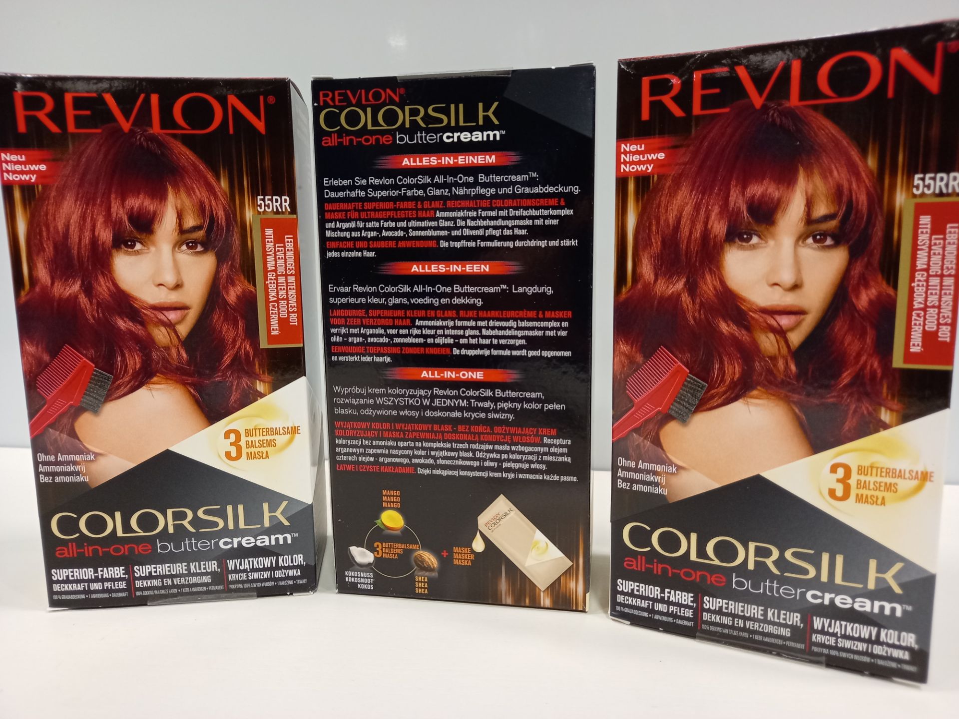 48 X BRAND NEW REVLON COLORSILK ALL IN ONE BUTTERCREAM INTENSE RED HAIR COLOUR IN 4 BOXES