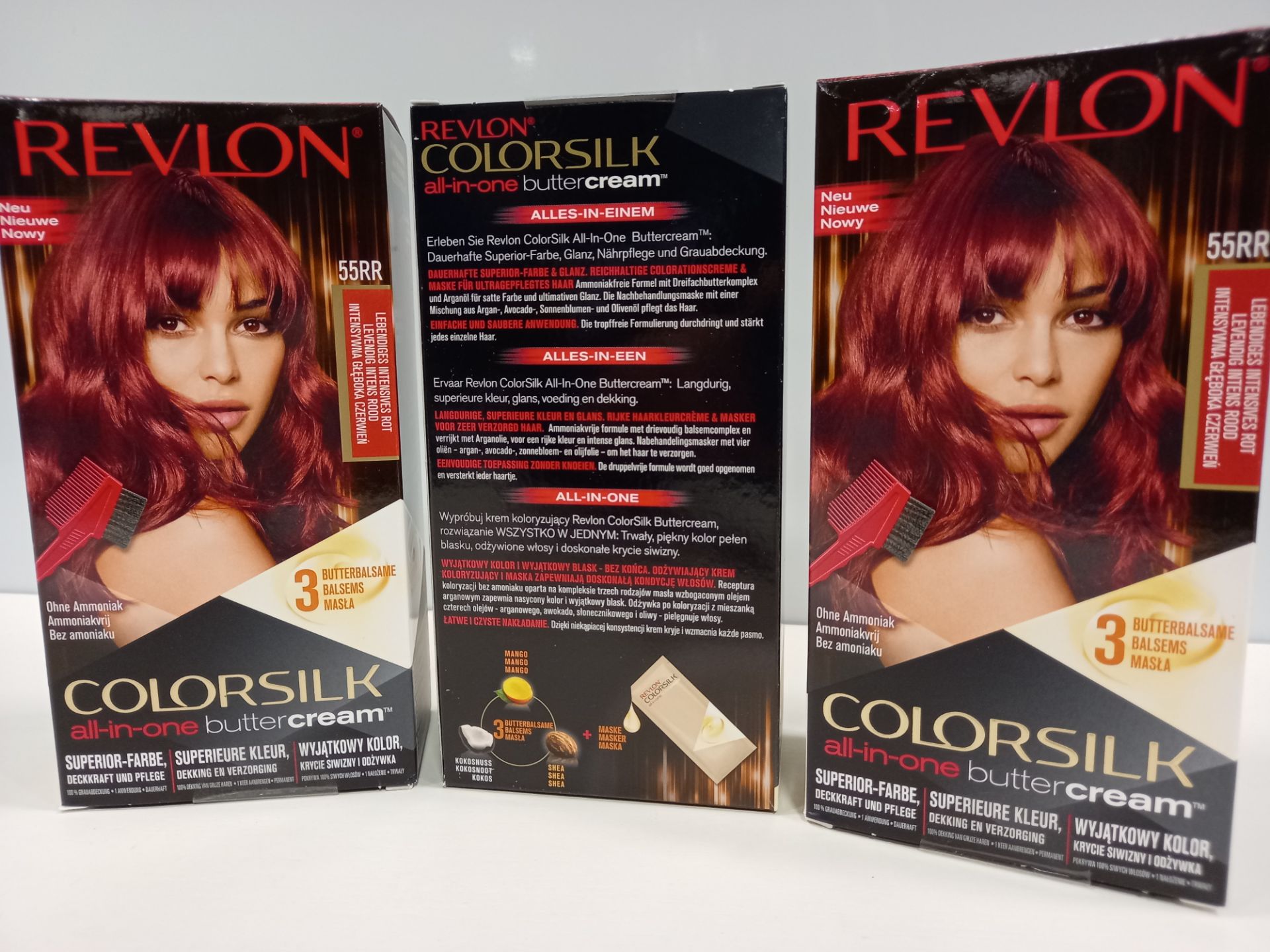 48 X BRAND NEW REVLON COLORSILK ALL IN ONE BUTTERCREAM INTENSE RED HAIR COLOUR IN 4 BOXES