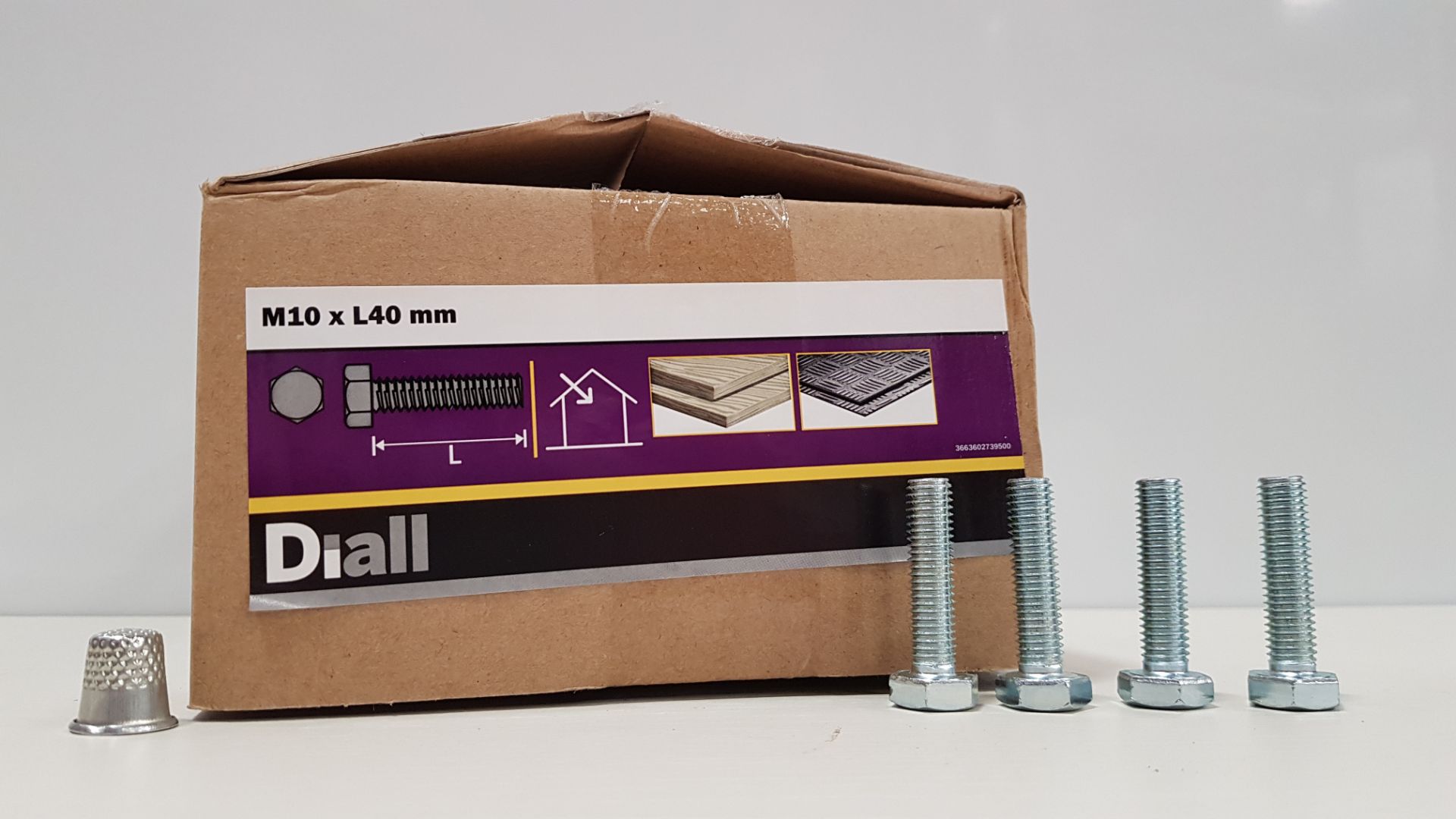 1300 X DIALL (M10XL40MM) BOLTS IN 10 BOXES