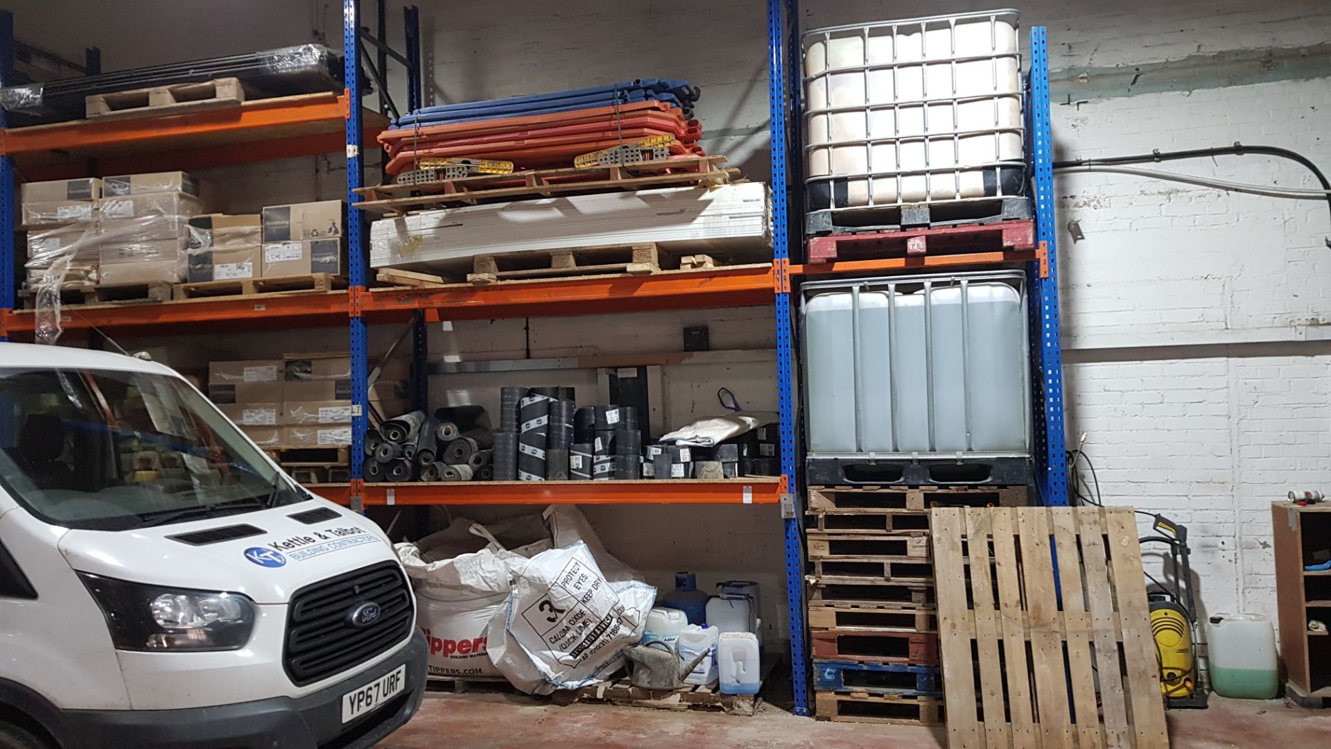 CONTAINED OVER 3 BAYS - MISC LOT OF BUILDING PRODUCTS TO INCLUDE - LARGE SELECTION OF DPC, 1 X