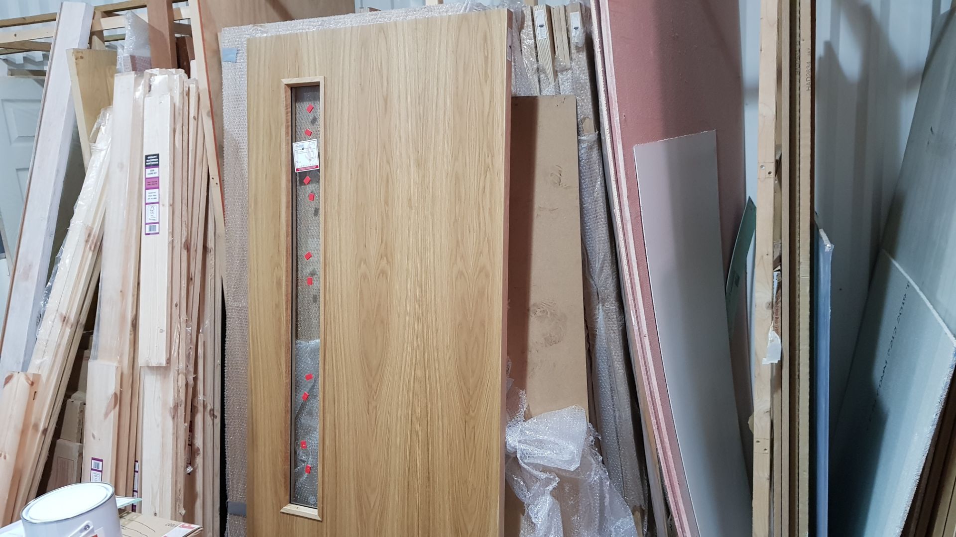 LARGE QUANTITY OF DOORS TO INCLUDE - 12 X BRAND NEW 155X1450 FIRE DOORS & APPROX 30 X VARIOUS