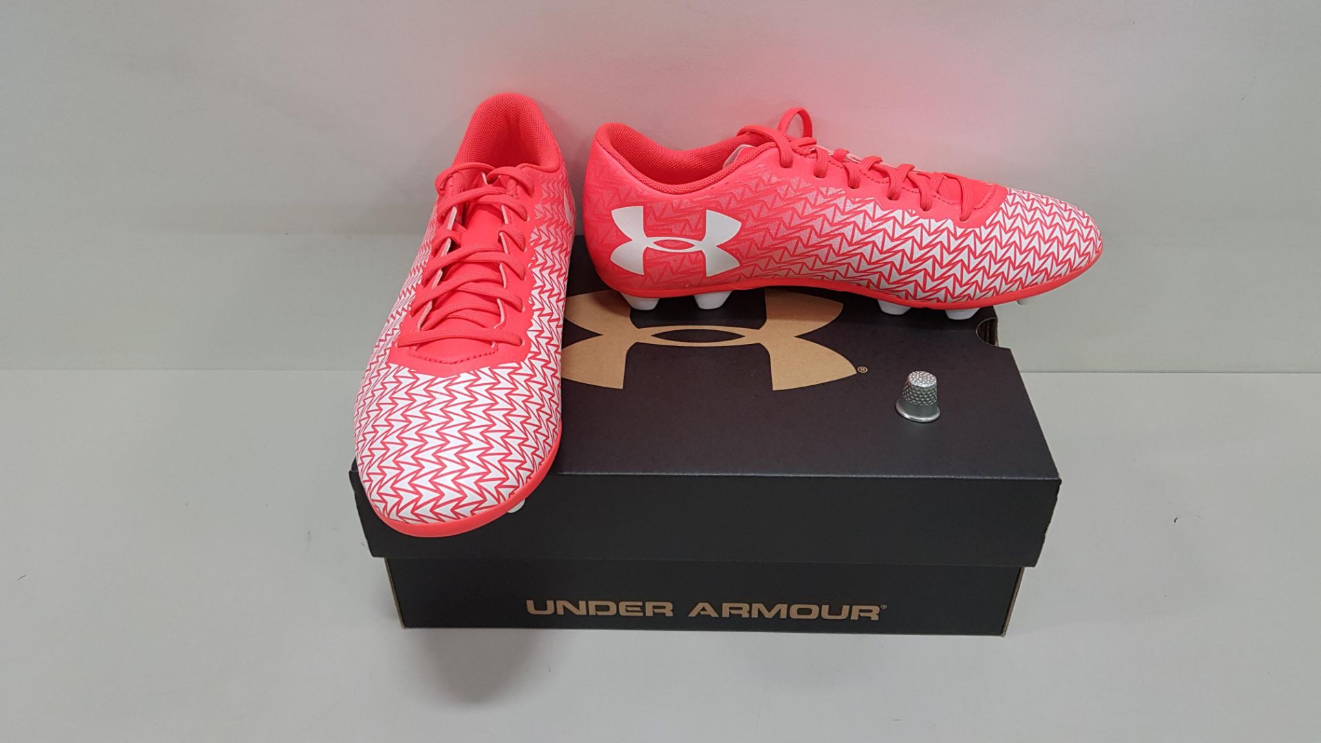 5 X BRAND NEW UNDER ARMOUR CF FORCE 3.0 FG-R-JR FOOTBALL BOOTS UK SIZE 12.5