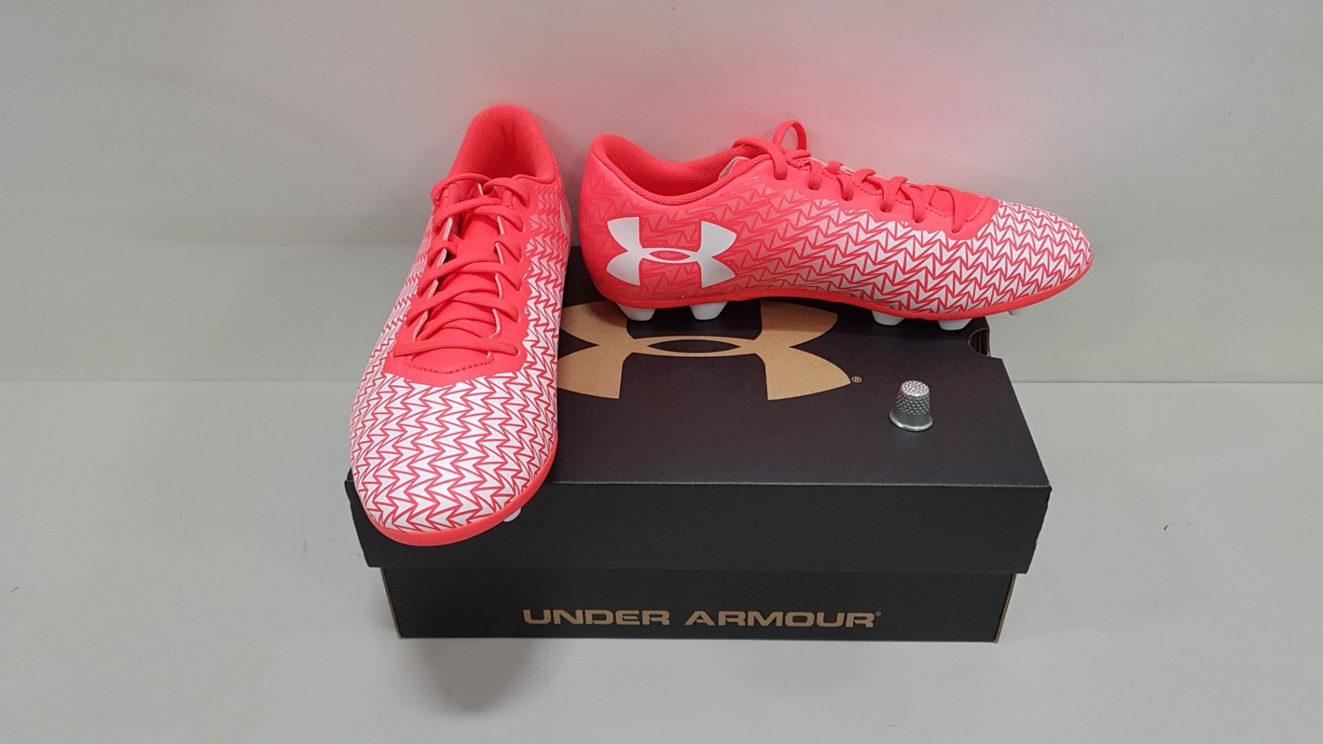 6 X BRAND NEW UNDER ARMOUR CF FORCE 3.0 FG-R-JR FOOTBALL BOOTS UK SIZE 3.5, 3, 4 AND 5.5