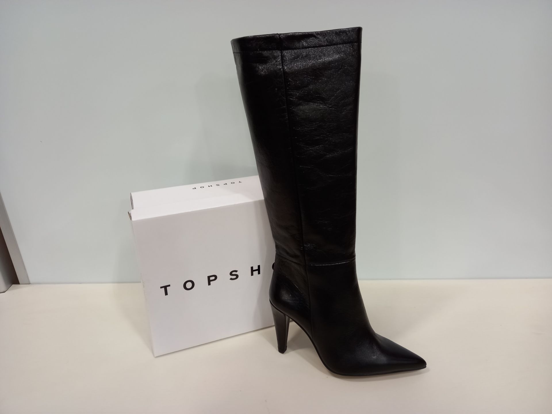 5 X BRAND NEW TOPSHOP TAYLOR BLACK SHOES UK SIZE 4 RRP £120.00 (TOTAL RRP £600.00)