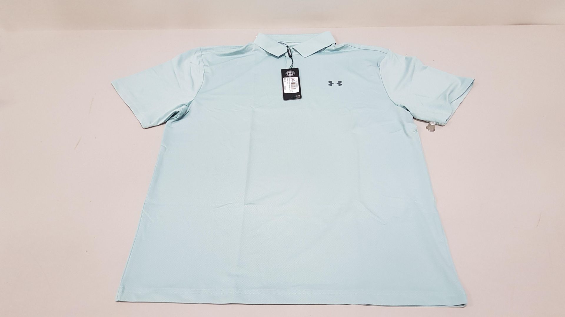 15 X BRAND NEW UNDER ARMOUR BAGGED PERFORMANCE POLO IN ENAMEL BLUE SIZE LARGE RRP £34.99 (TOTAL