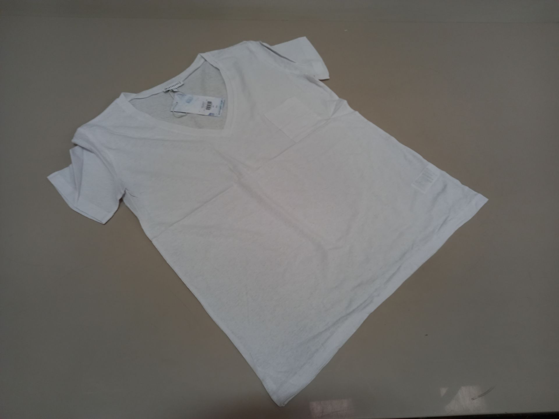 40 X BRAND NEW WAREHOUSE CLOTHING WHITE LINEN V NECK T SHIRTS SIZE 10 RRP Â£16.00
