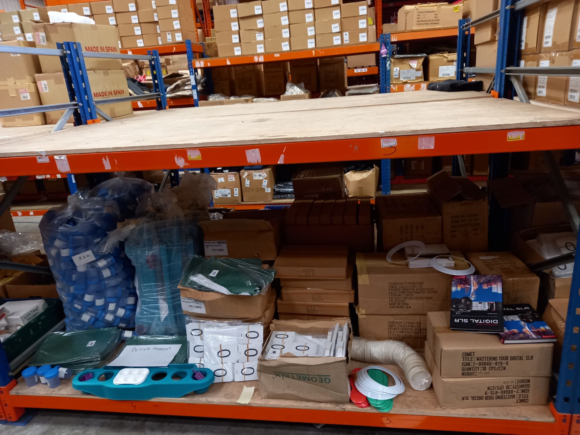 FULL BAY CONTAINING APPROX 1000 PIECES OF MIXED ITEMS IE NAME TESTER TUBS, PAINTING TRAYS, NUMBER