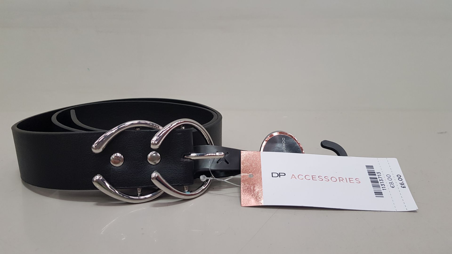 50 X BRAND NEW DOROTHY PERKINS ACCESSORIES BLACK BELTS SIZE LARGE RRP Â£6.00
