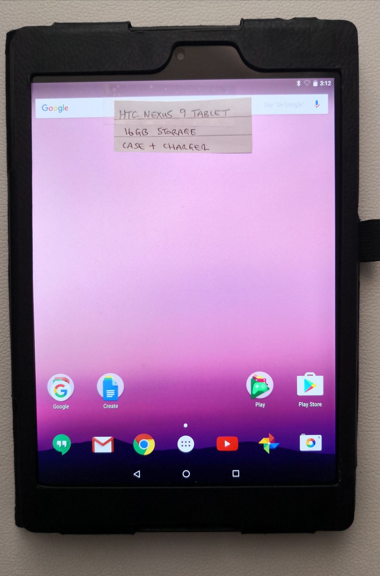 HTC NEXUS 9 TABLET 16GB STORAGE - WITH CASE + CHARGER - Image 2 of 2