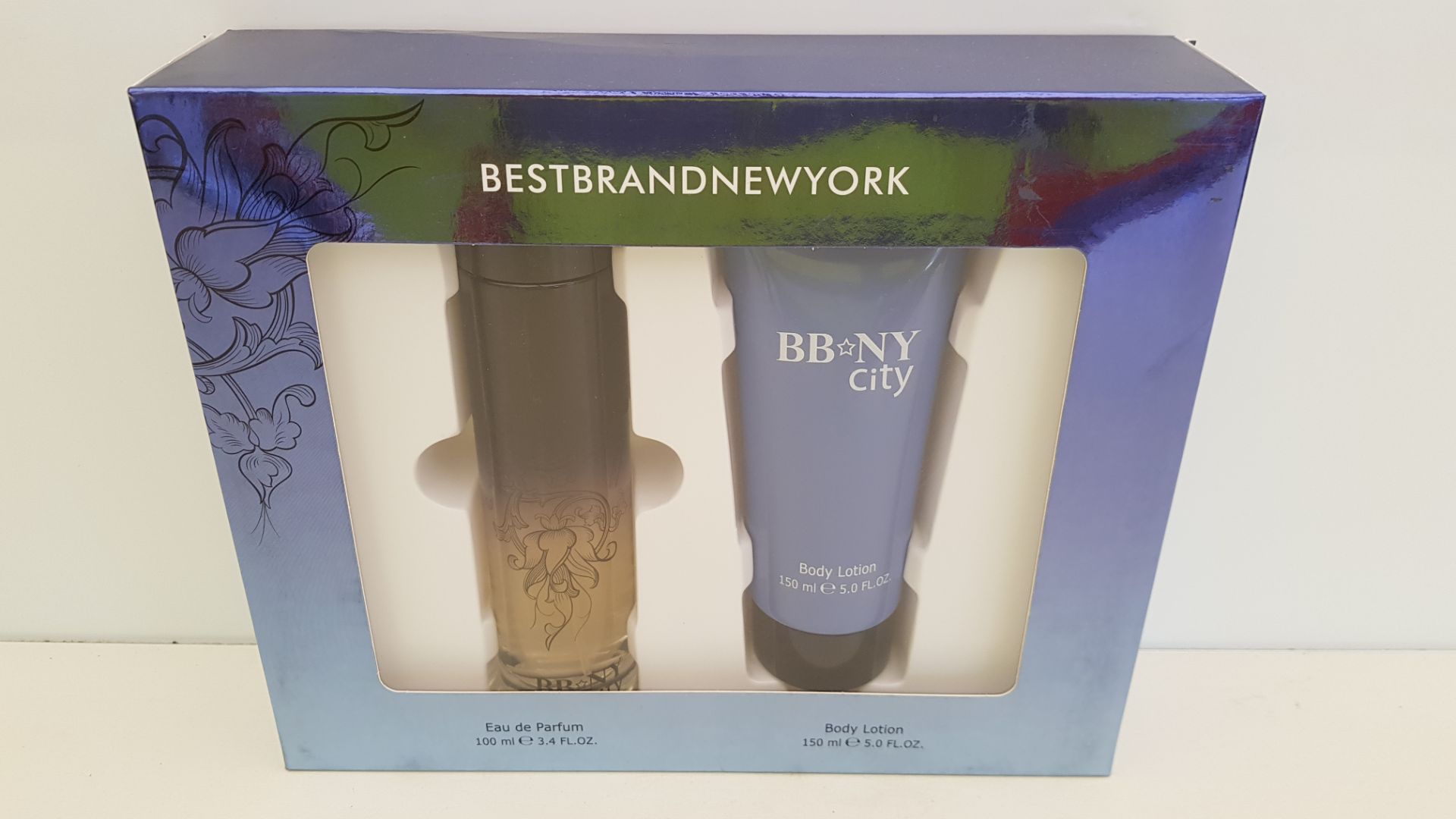 14 X BRAND NEW BESTBRANDNEWYORK GIFT SETS CONTAINING 100ML EAU DE PARFUM AND 150ML BODY LOTION. (