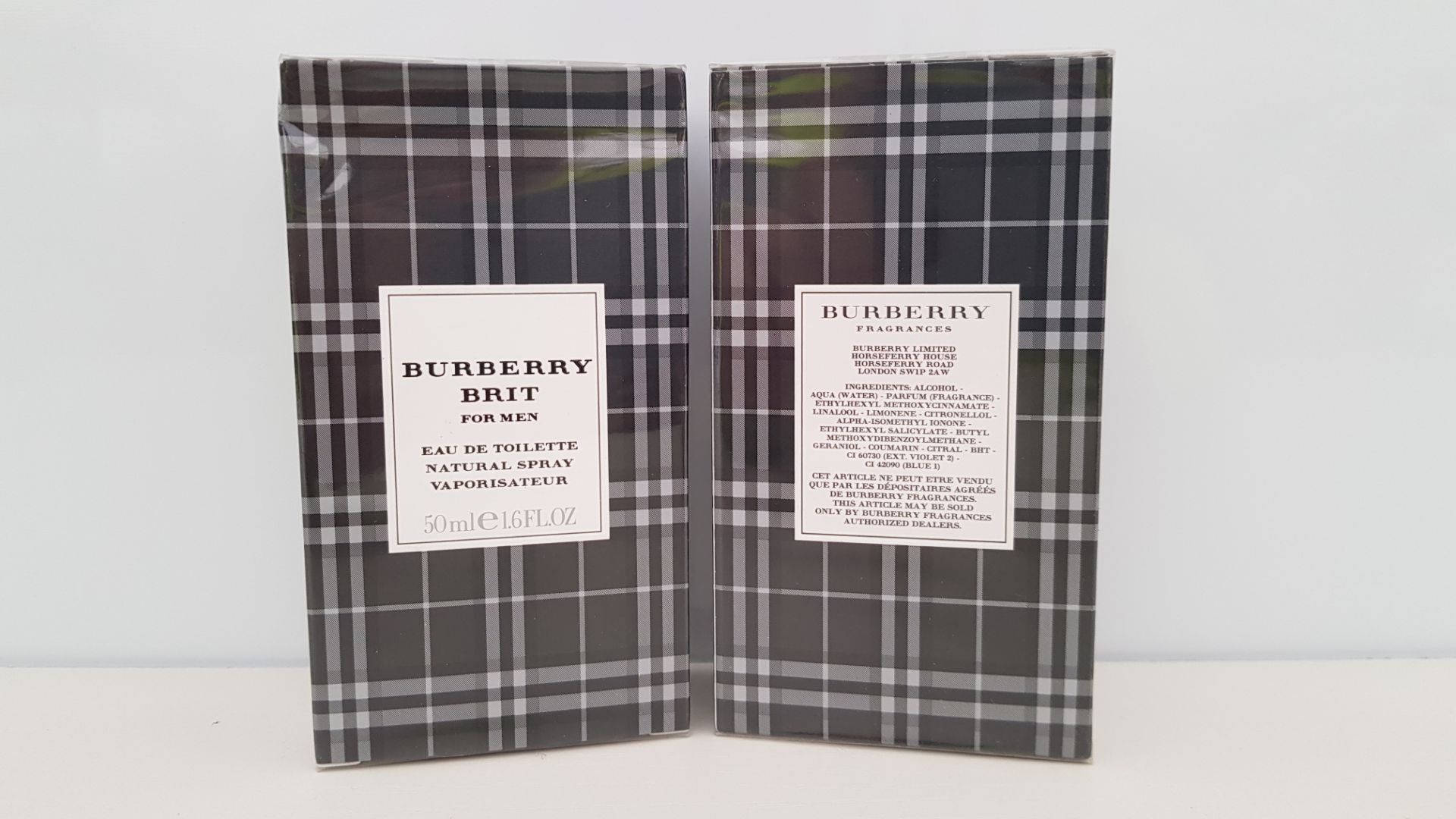 13 X BRAND NEW BURBERRY BRIT FOR MEN EAU DE TOILETTE NATURAL SPRAY (50ML) (PLEASE NOTE SOME BOXES