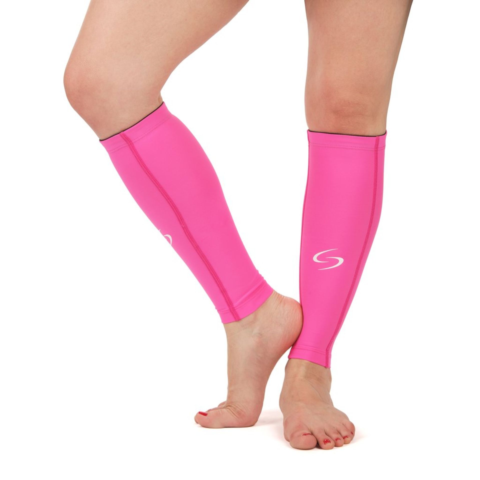 50 X BRAND NEW SHARWOOD SPORTS BRANDED PAIRS OF CALF COMPRESSION SLEEVES - PINK - LARGE - (PICK