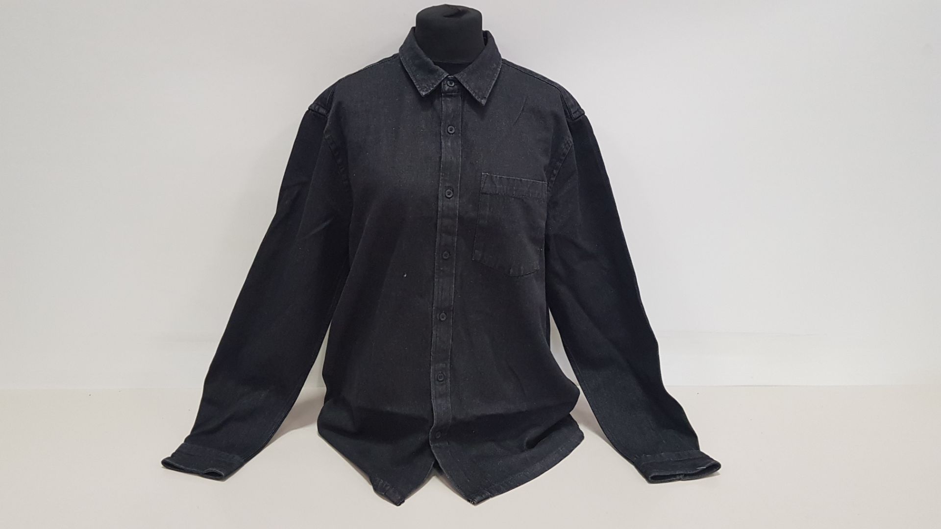 11 X BRAND NEW TOPSHOP CHARCOAL BUTTONED SHIRTS SIZE XXL AND L RRP £35.00