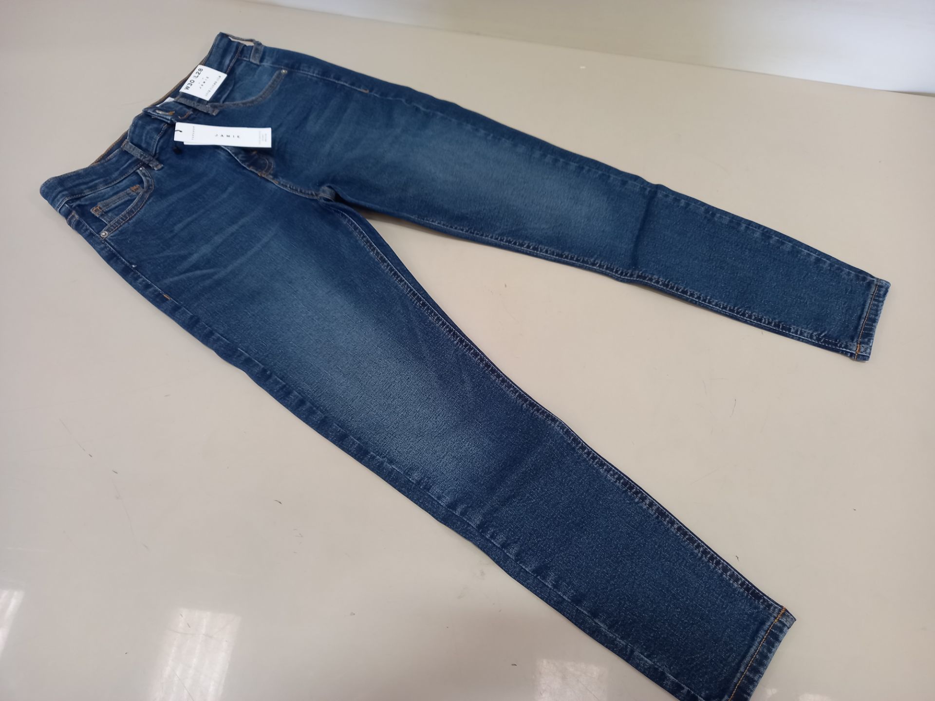 10 X BRAND NEW TOPSHOP JAMIE HIGH WAISTED SKINNY PETITE JEANS UK SIZE 10 RRP £40.00 (TOTAL RRP £