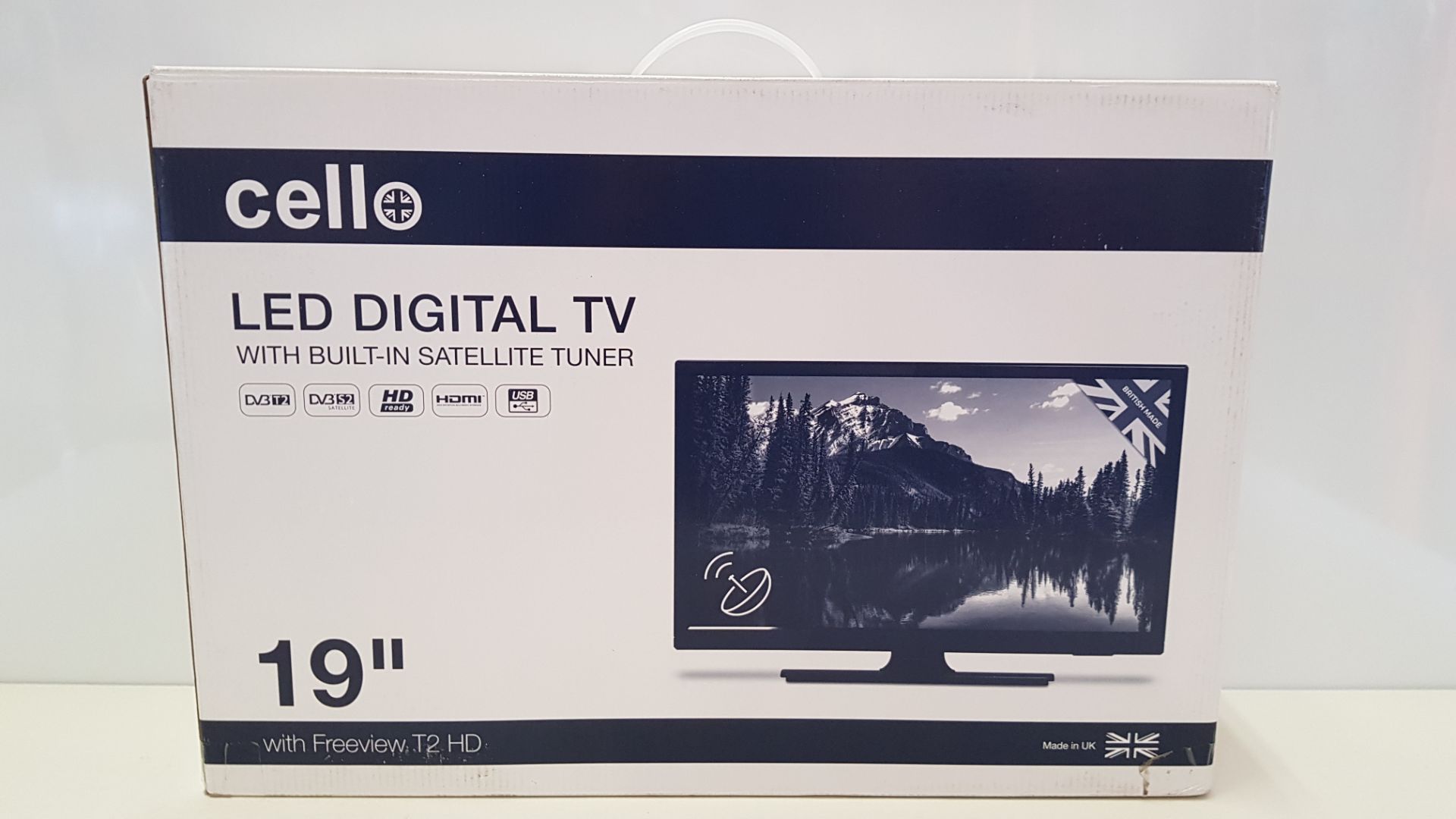 1 X BRAND NEW 19 CELLO LED DIGITAL TV WITH BUILT IN SATELITE TUNER.