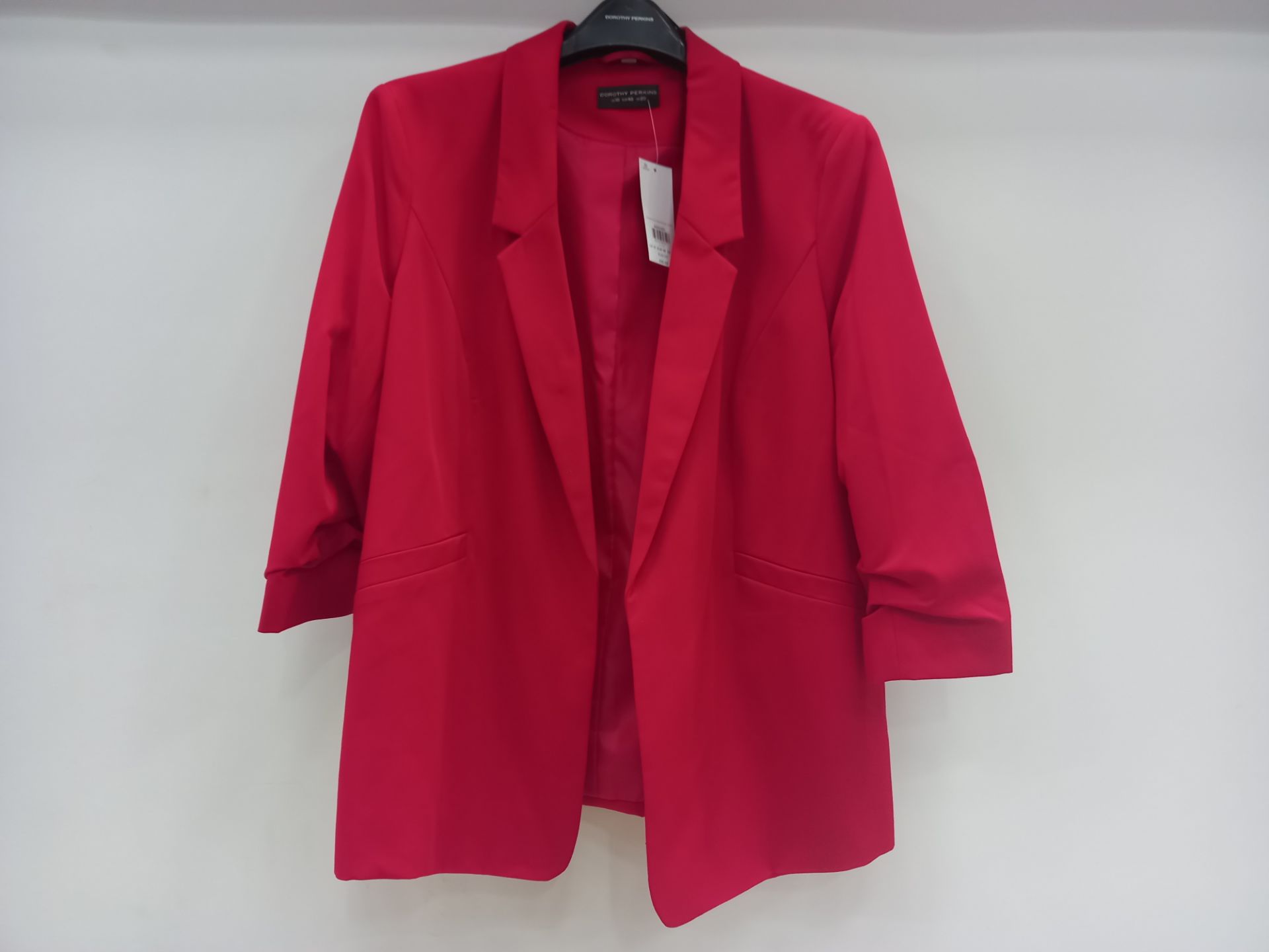 10 X BRAND NEW DOROTHY PERKINS WOMENS RED BLAZERS IN SIZES 14, 16, 20 AND 22 RRP £35.00 (TOTAL RRP