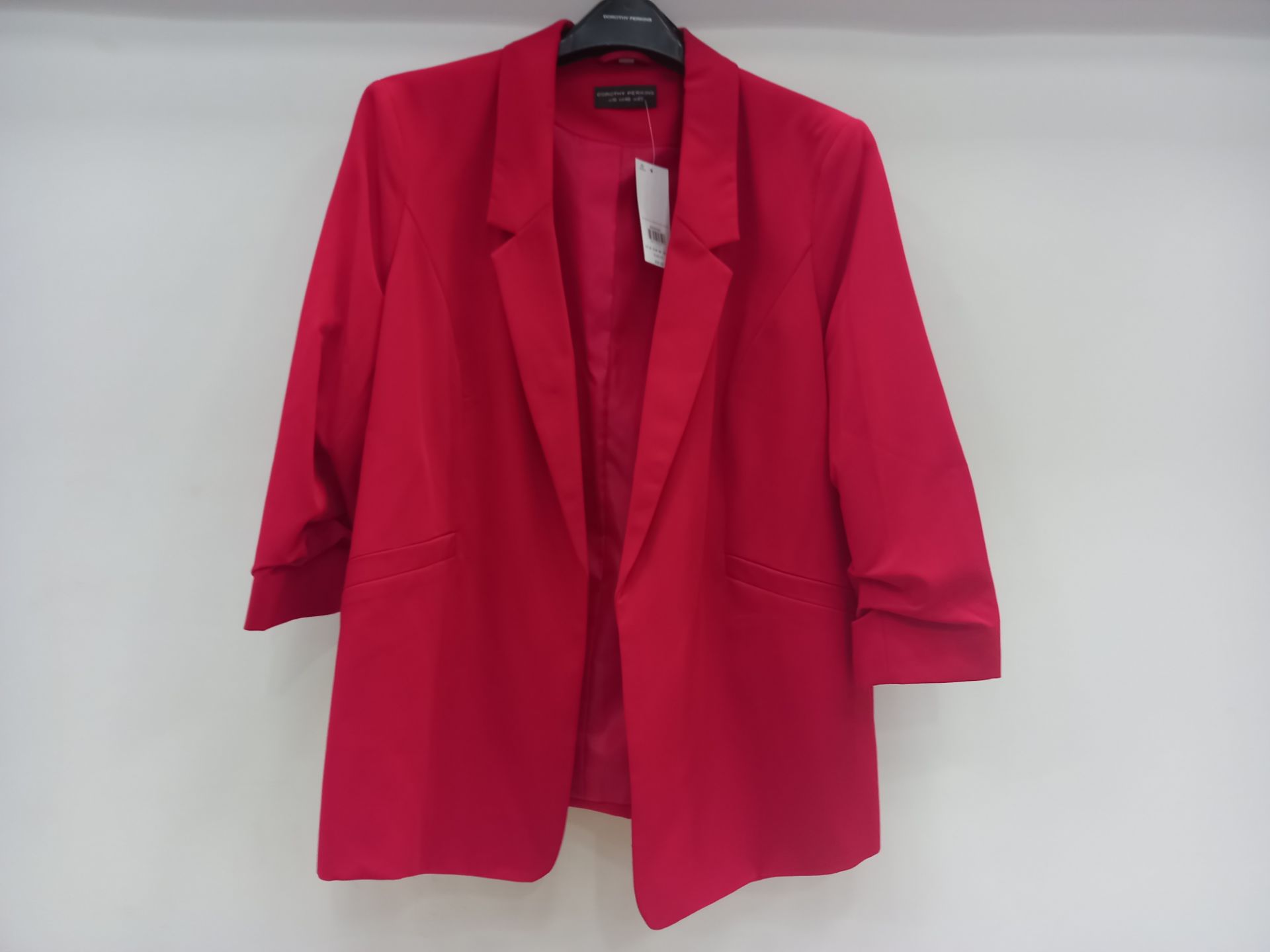 10 X BRAND NEW DOROTHY PERKINS WOMENS RED BLAZERS IN SIZES 14, 16, 20 AND 22 RRP £35.00 (TOTAL RRP