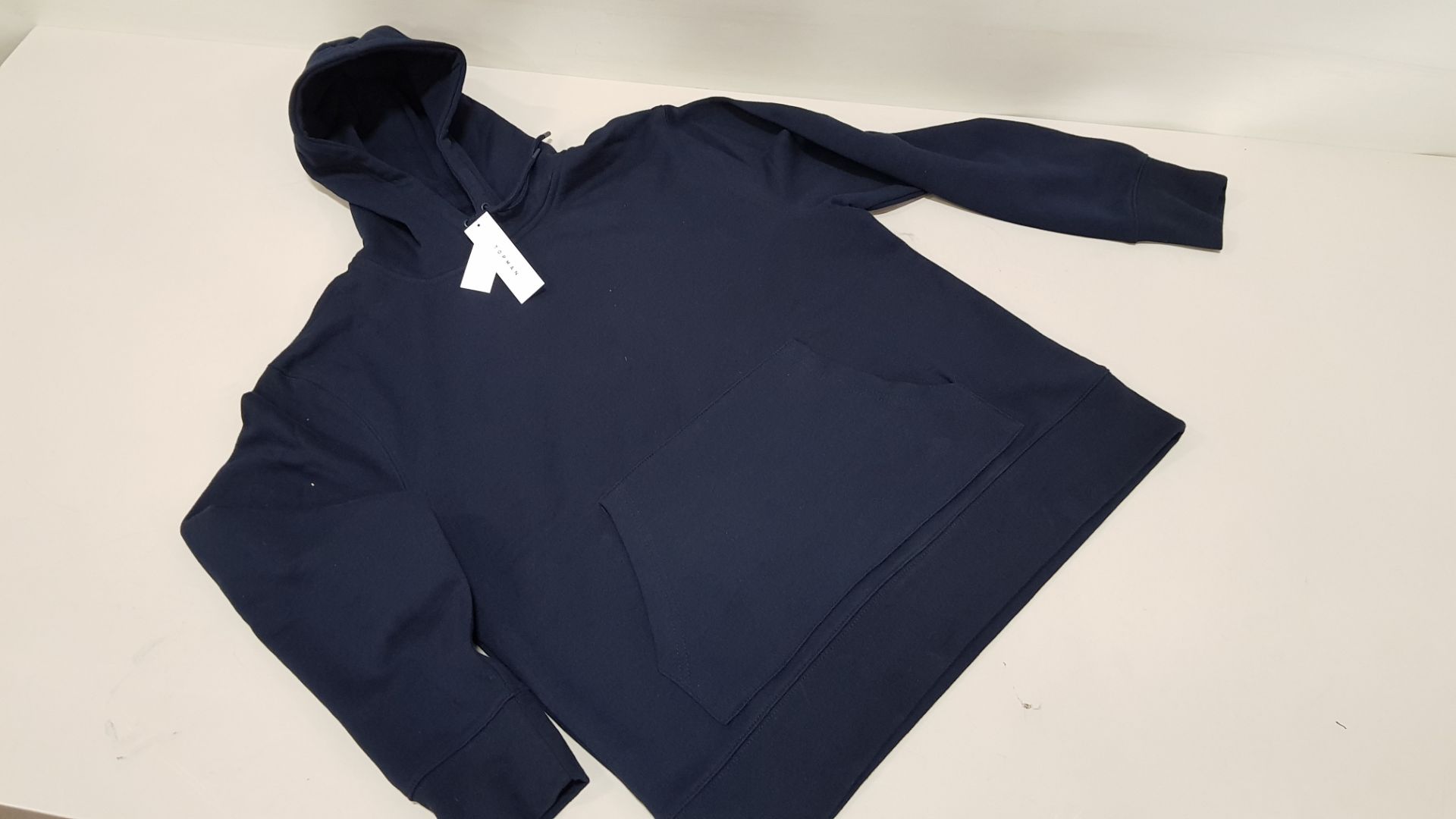 11 X BRAND NEW BAGGED TOPMAN NAVY HOODIE (7 X SIZE UK XS AND 4 X UK M) RRP £24.99 (TOTAL £274.89)