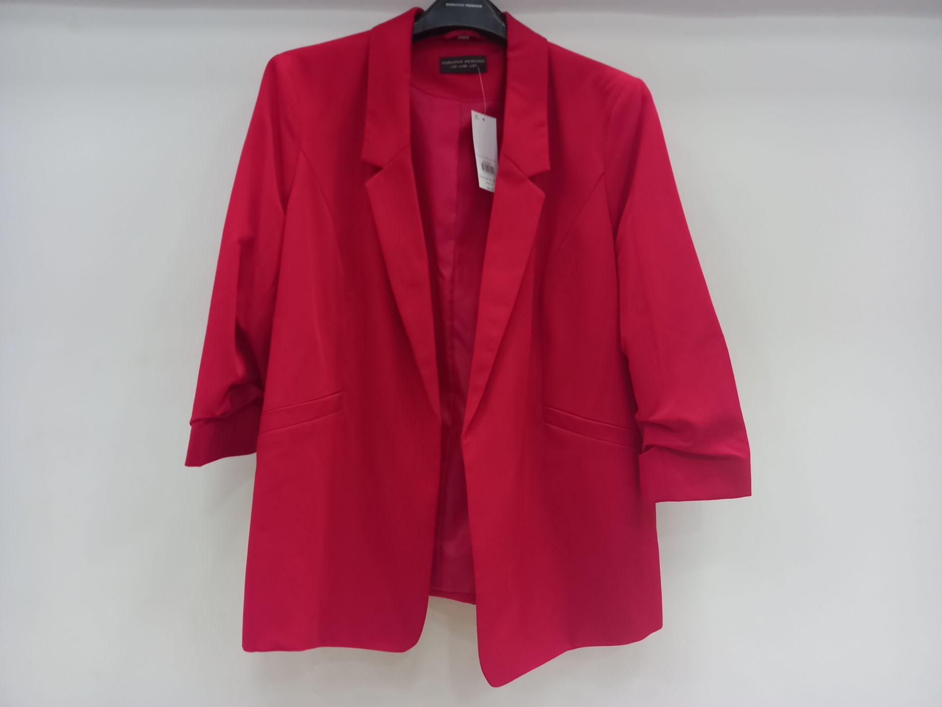 10 X BRAND NEW DOROTHY PERKINS WOMENS RED BLAZERS IN SIZES 14, 16, 20 AND 22 RRP £35.00 (TOTAL RRP