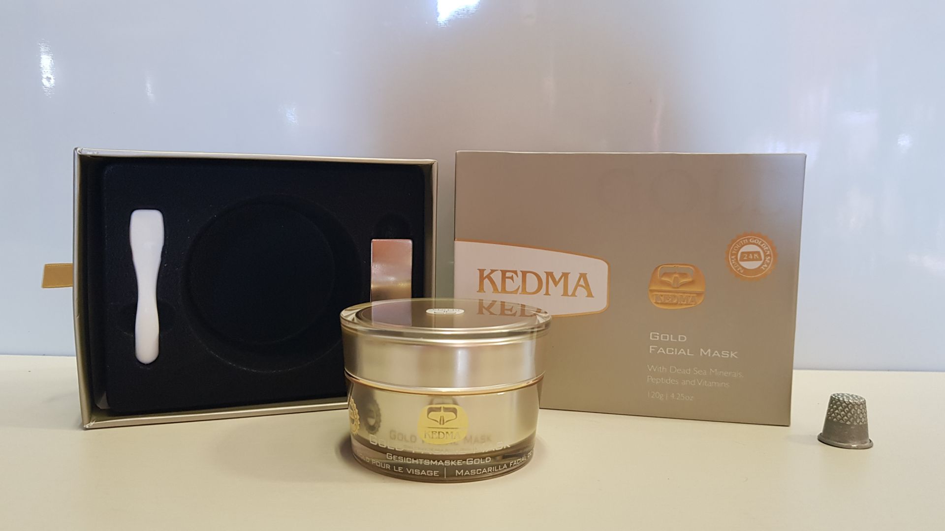 2 X BRAND NEW KEDMA 24K GOLD FACIAL MASK WITH DEAD SEA MINERALS, PEPTIDES AND VITAMINS (120G)