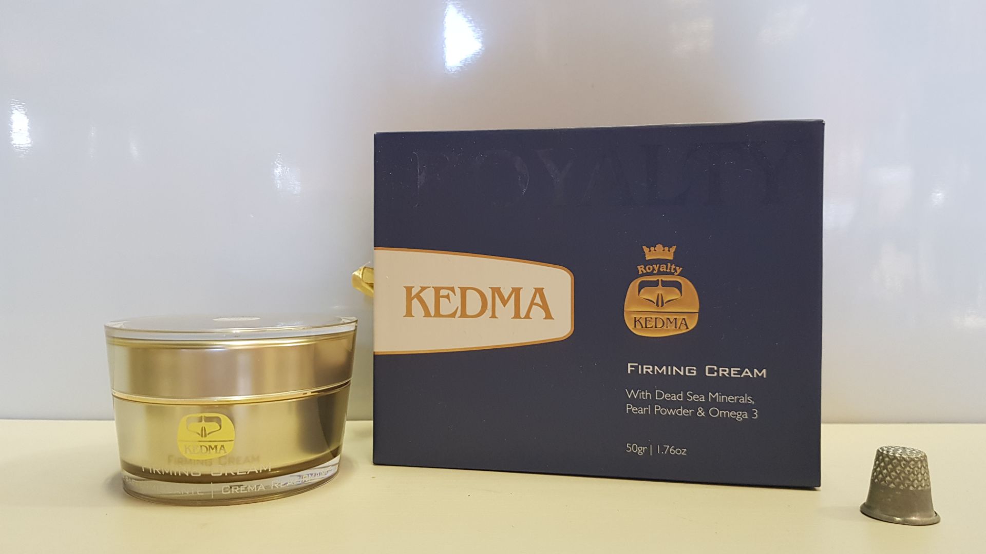 2 X BRAND NEW KEDMA ROYALTY FIRMING CREAM WITH DEAD SEA MINERALS, PEARL POWDER & OMEGA 3 (50G) TOTAL