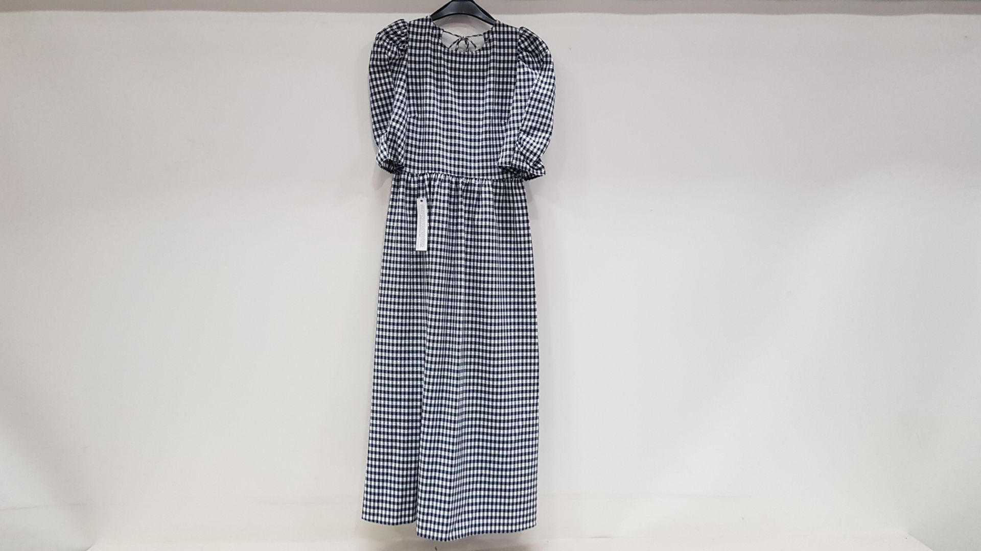 10 X BRAND NEW TOPSHOP BLUE CHEQUERED LONG DRESSES UK SIZE 8 AND 12RRP-£45.00 TOTAL RRP-£ 450.00 (