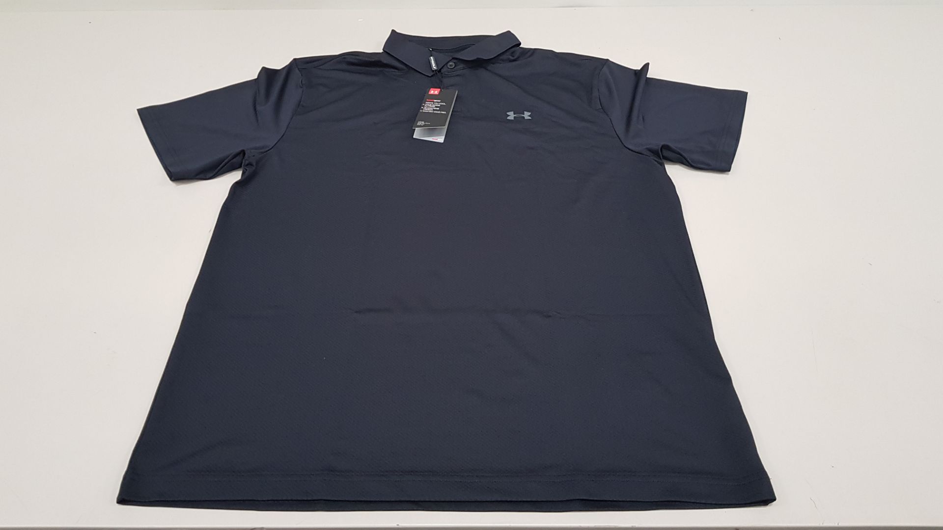 10 X BRAND NEW UNDER ARMOUR BLACK PERFORMANCE POLO SHIRTS SIZE LARGE RRP £34.99 (TOTAL RRP £349.99)
