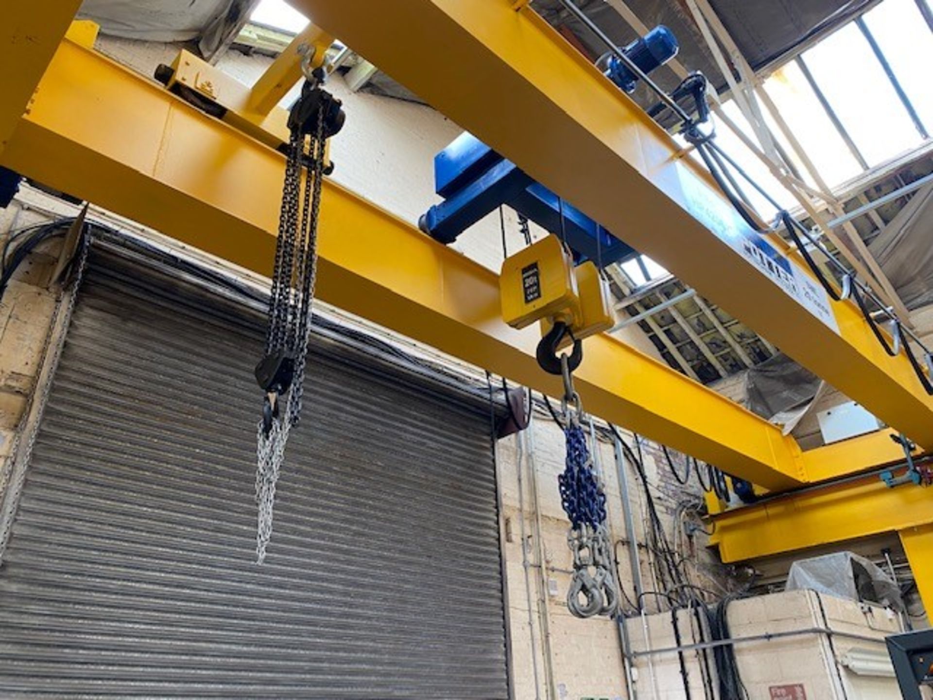 HAROLD POTTER 20 TON ELECTRIC CRANE HOIST ON 9m SPAN - 30m TRAVEL. NOTE: ITEM WILL REMAIN LAST FOR