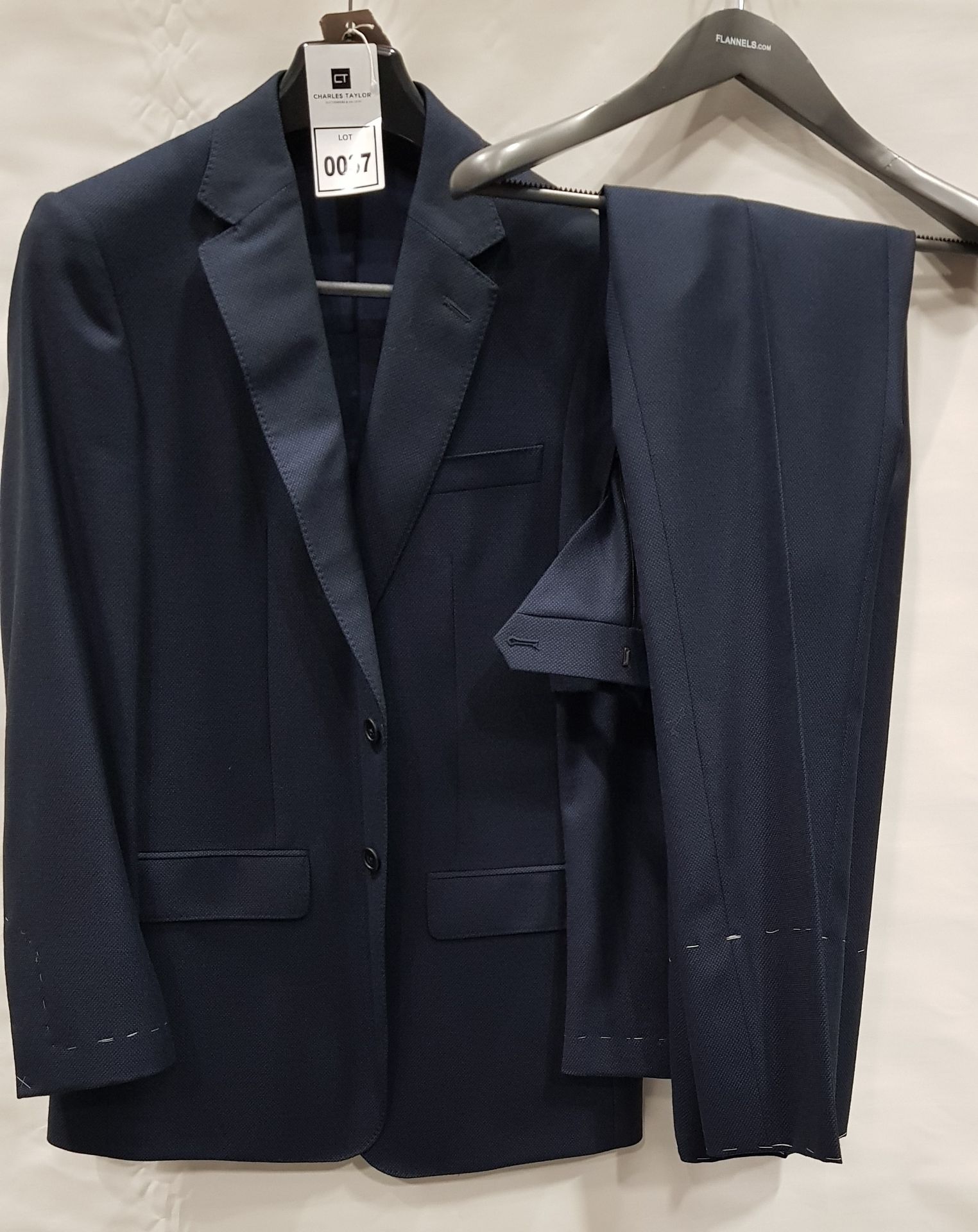 3 X BRAND NEW LUTWYCHE 2 PC DARK BLUE SHADES MATCHING SUITS SIZES 40R, 46R, 44L (NOTE NOT FULLY
