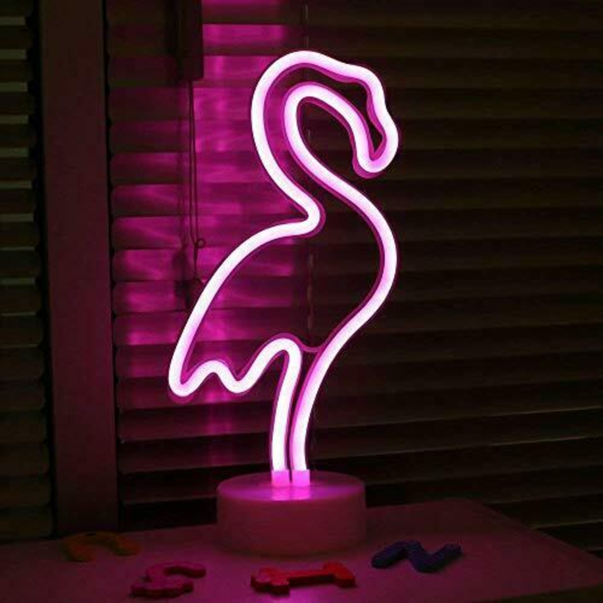 20 X BRAND NEW FLAMINGO NEON NIGHTLIGHTS - IN 20 INNER BOXES - RRP £12 (EBAY) / £15 (AMAZON) - - Image 3 of 3