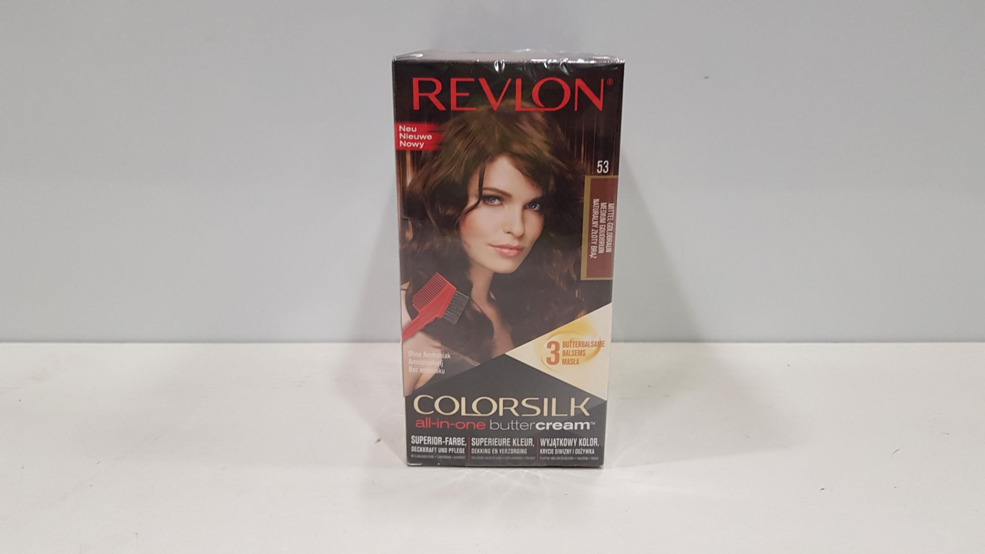 48 X BRAND NEW BOXED REVLON COLORSILK ALL IN ONE BUTTER CREAM HAIR DFY (MEDIUM GOUDBRUM) - IN 4