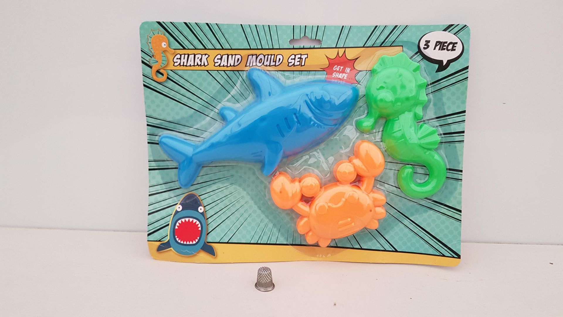 126 X BRAND NEW BOXED SAND MOULD SET (SHARK, CRAB AND SEAHORSE) - IN 9 BOXES