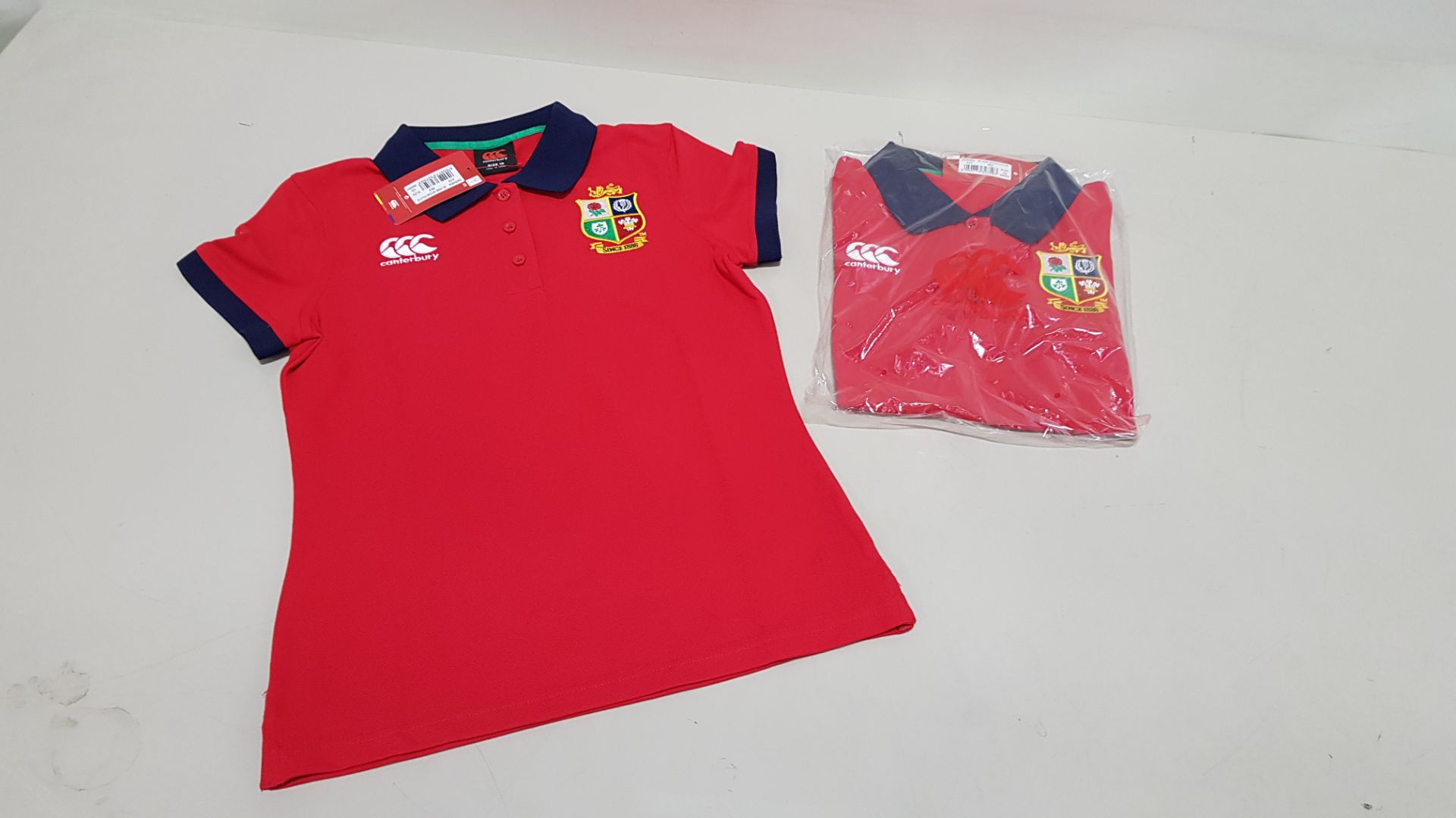 18 X BRAND NEW LADIES CANTERBURY HOME NATIONS POLO SHIRTS SIZE 10