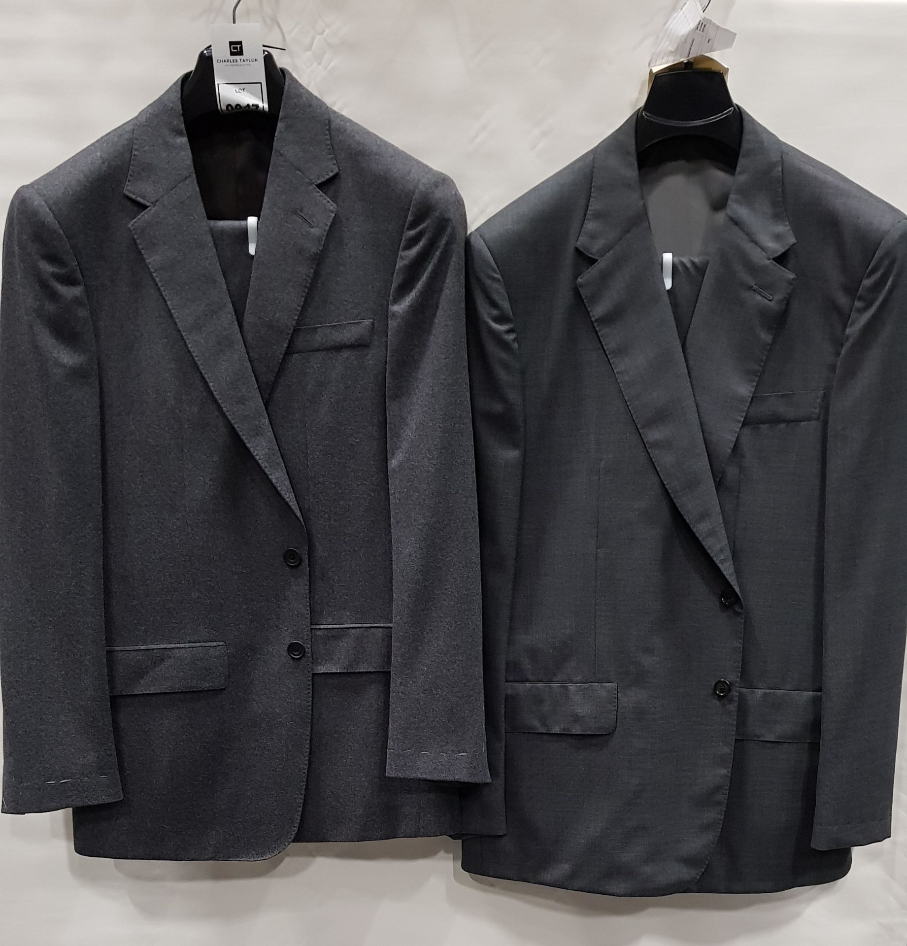 3 X BRAND NEW LUTWYCHE 2 PC GREY SHADES MATCHING SUITS SIZES 40R, 48R, 40S (NOTE NOT FULLY