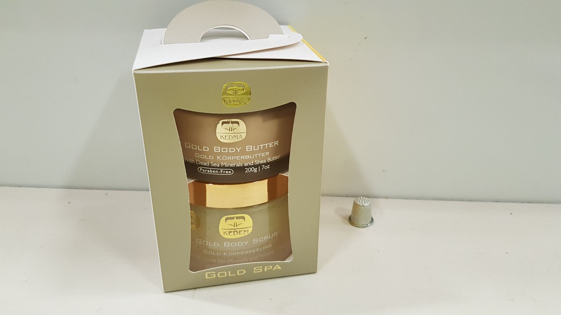 6 X BRAND NEW KEDMA GOLD SPA SETS CONTAINING 1 X 24K GOLD BODY BUTTER WITH DEAD SEA MINERALS AND