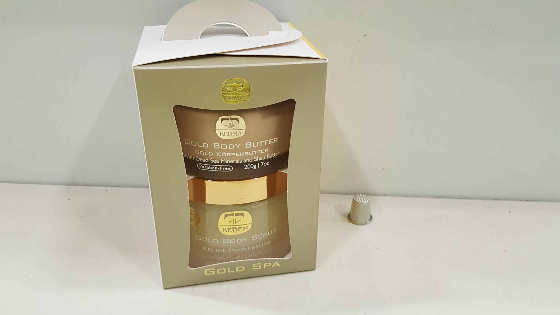 6 X BRAND NEW KEDMA GOLD SPA SETS CONTAINING 1 X 24K GOLD BODY BUTTER WITH DEAD SEA MINERALS AND