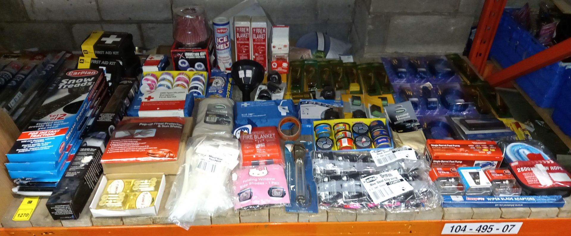 75+ BRAND NEW CAR ACCESSORIES IE. BULB KITS, 2500KG TOW ROPE, AIR FRESHENERS, LOCKING WHEEL NUTS,