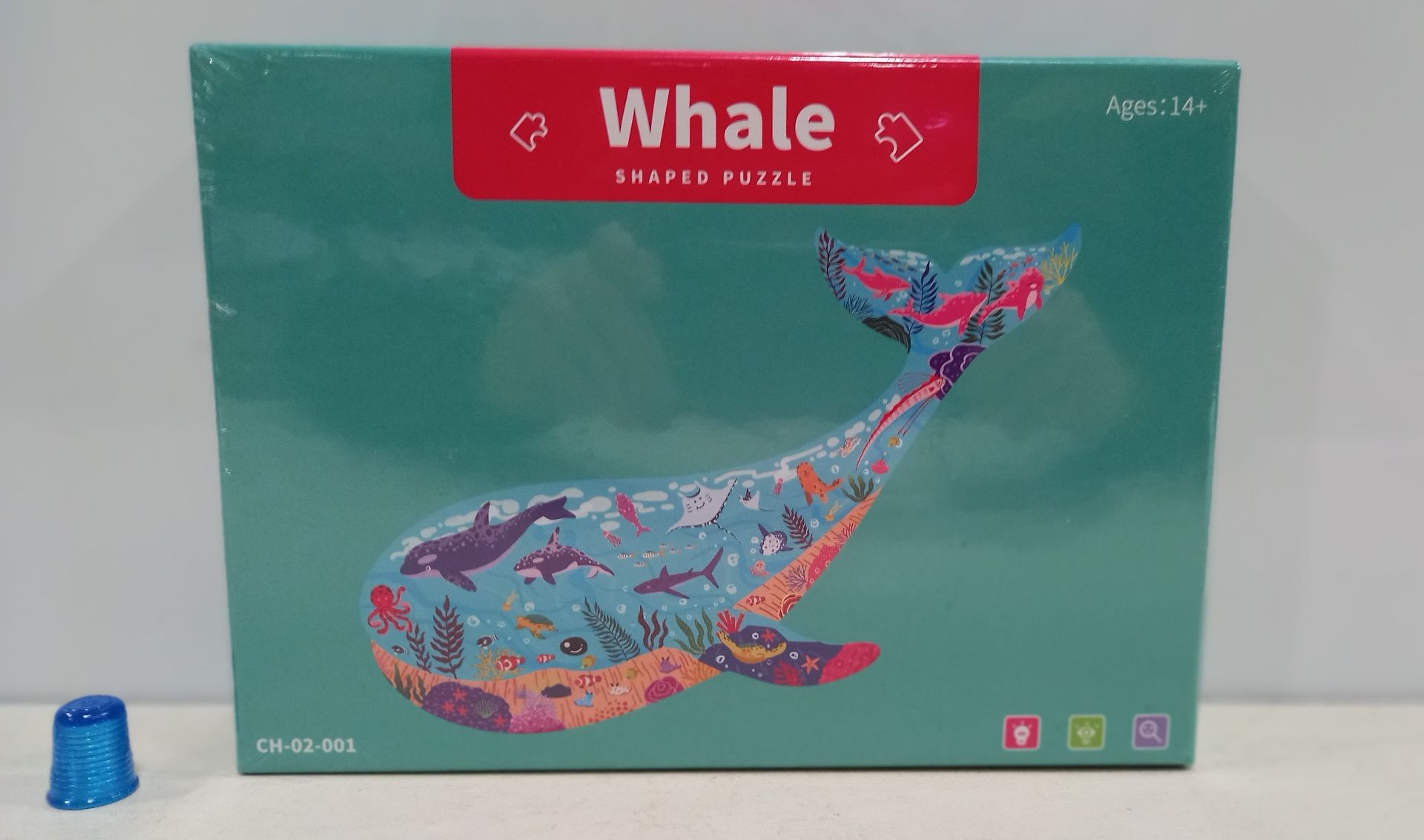 32 X BRAND NEW 1000 PC JIGSAW SETS - WHALE SHAPED DESIGN - IN ONE OUTER CARTON
