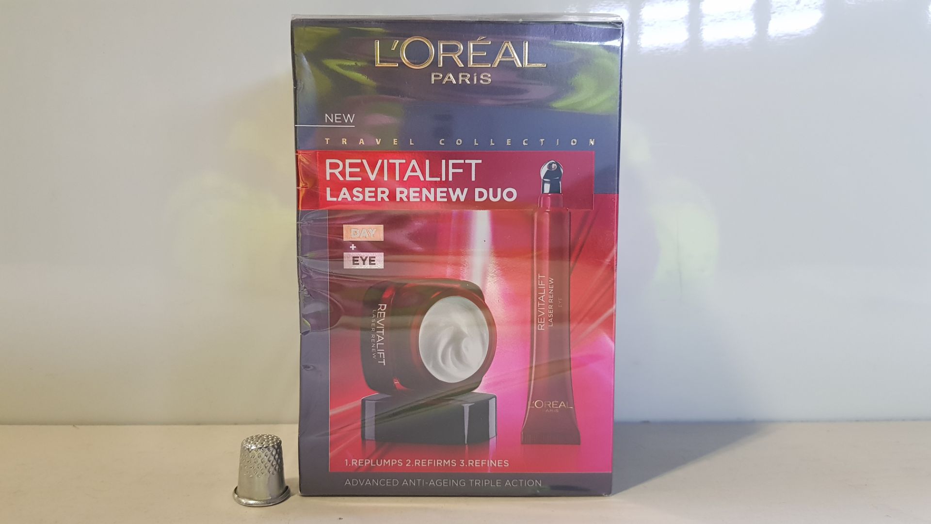 13 X BRAND NEW LOREAL REVITALIFT LASER RENEW DUO (REPLUMPS, REFIRMS AND REFINES) CONTAINING 50ML DAY